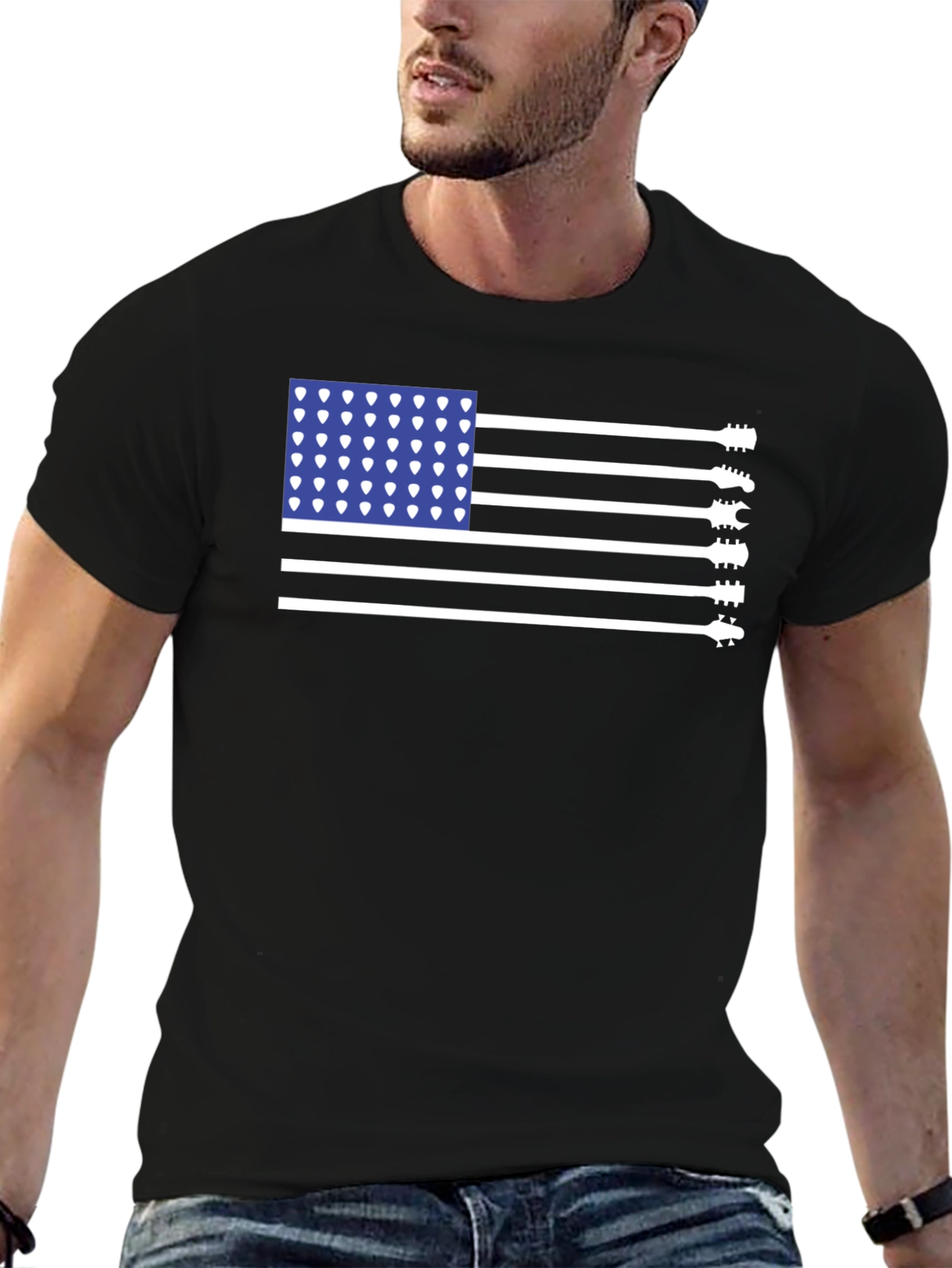 Guitar Flag T-Shirt - Musical Patriotism