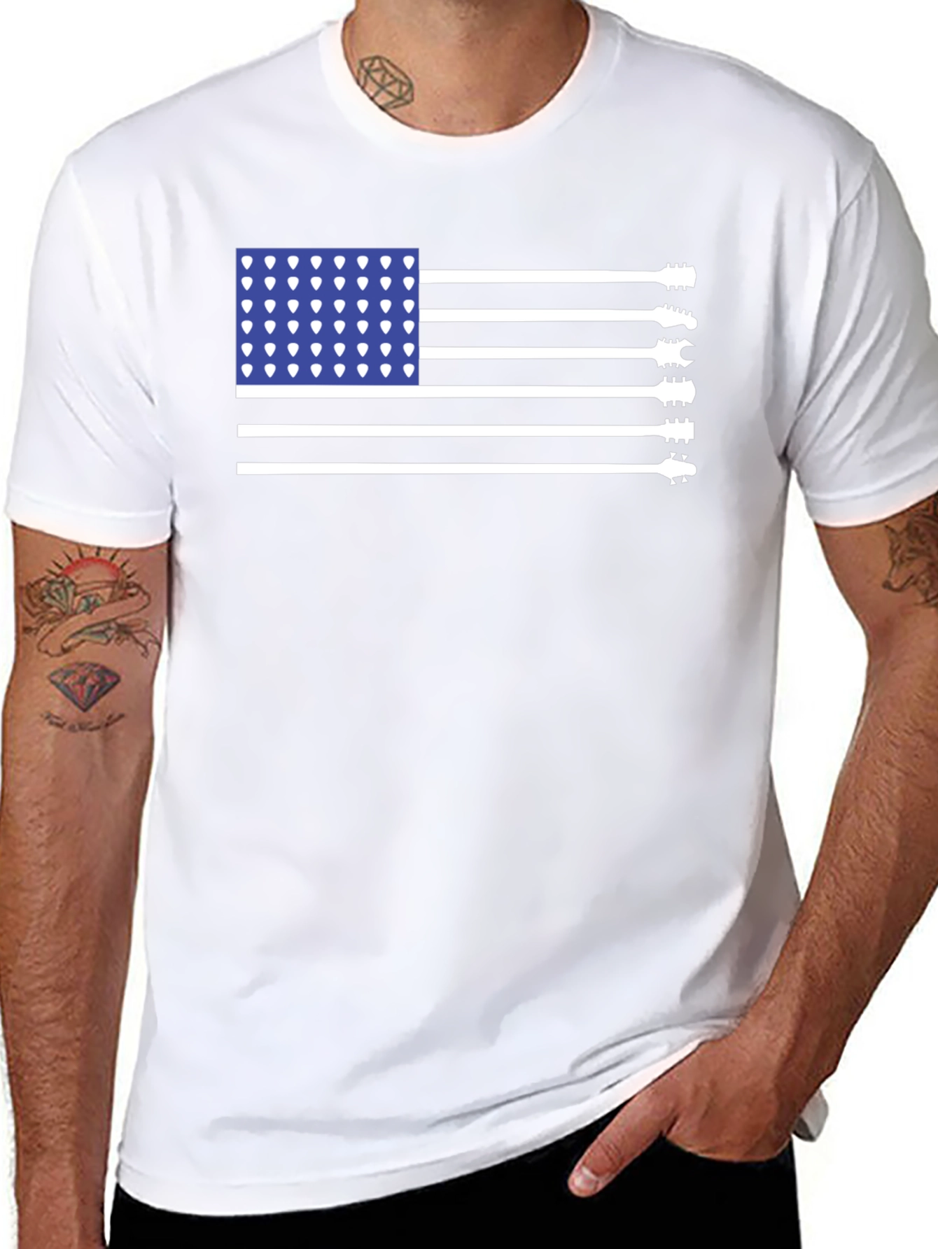 Guitar Flag T-Shirt - Musical Patriotism