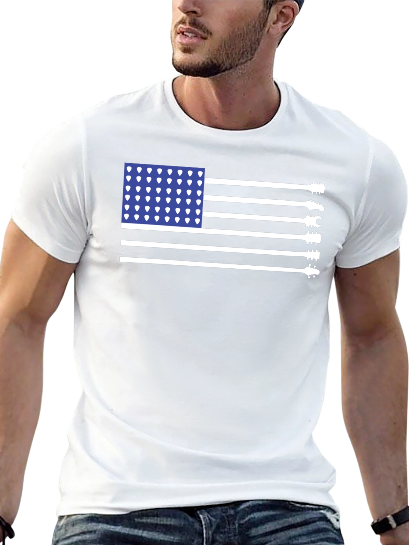 Guitar Flag T-Shirt - Musical Patriotism