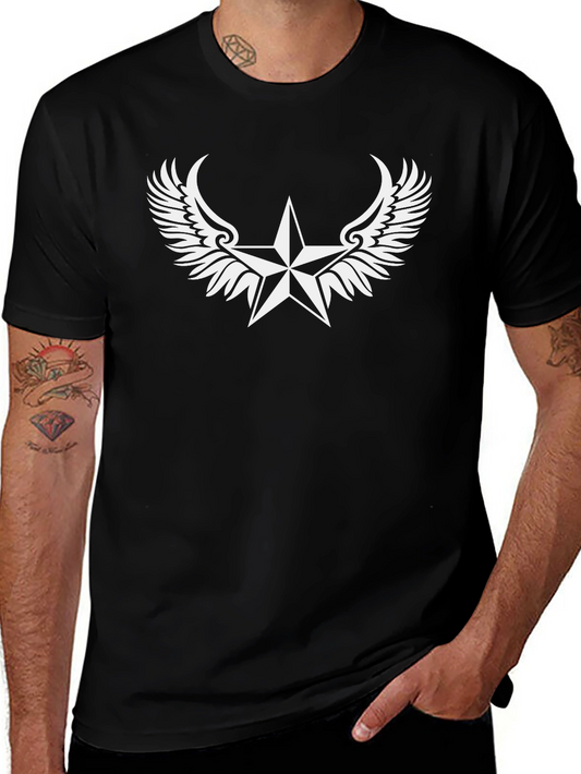 Winged Star Graphic Tee - Black
