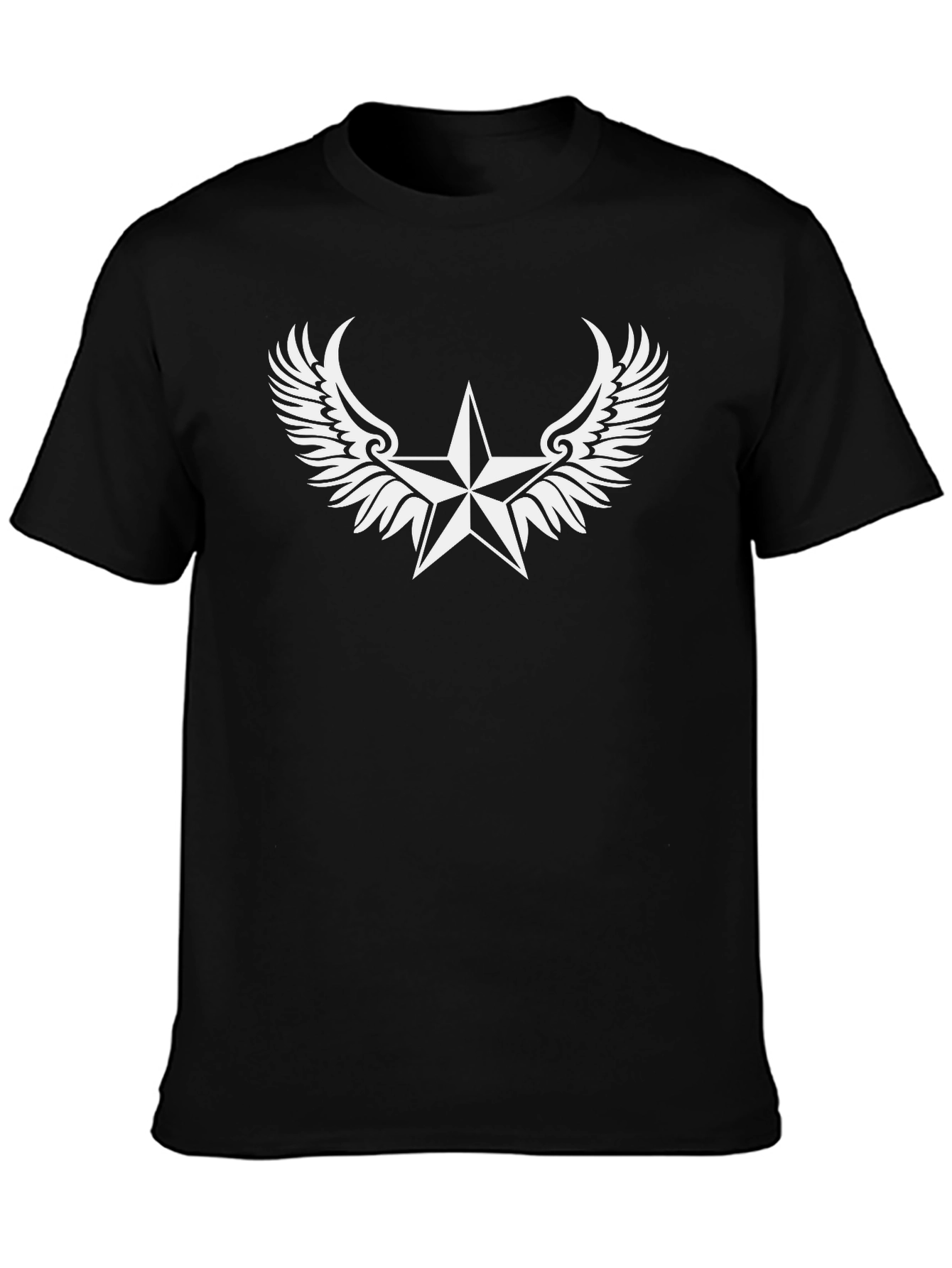Winged Star Graphic Tee - Black