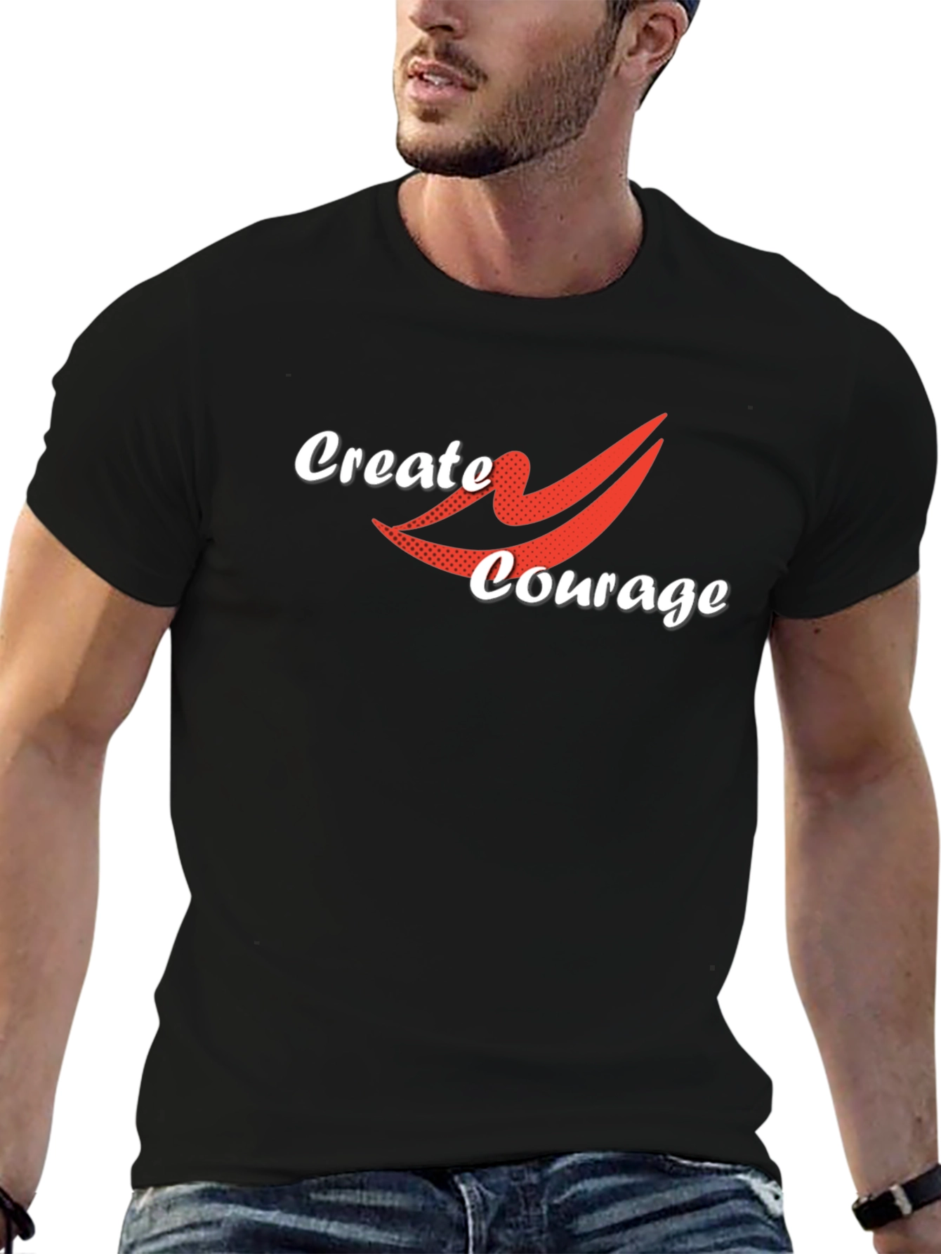 Create Courage T-Shirt - Black