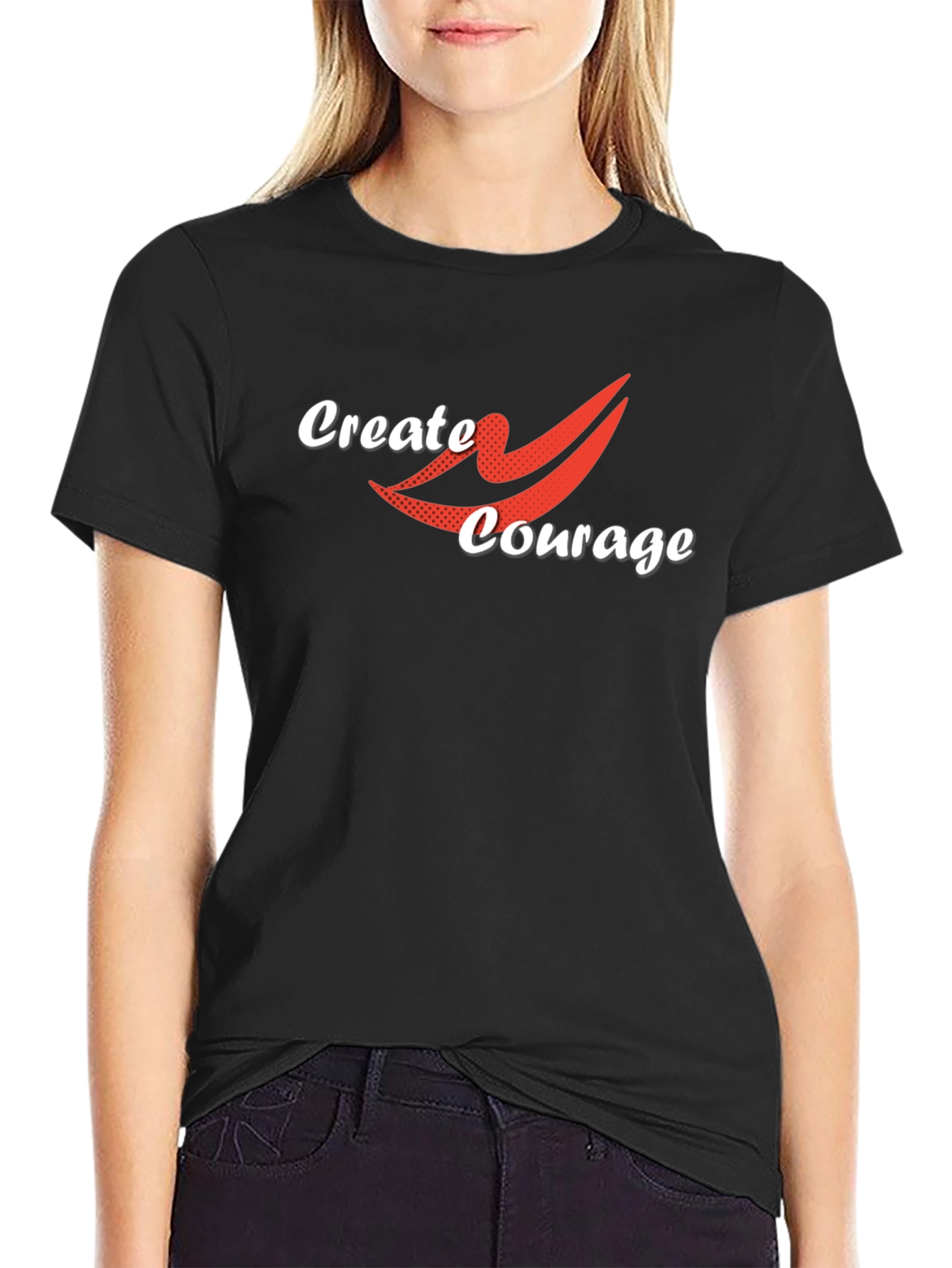 Create Courage T-Shirt - Black