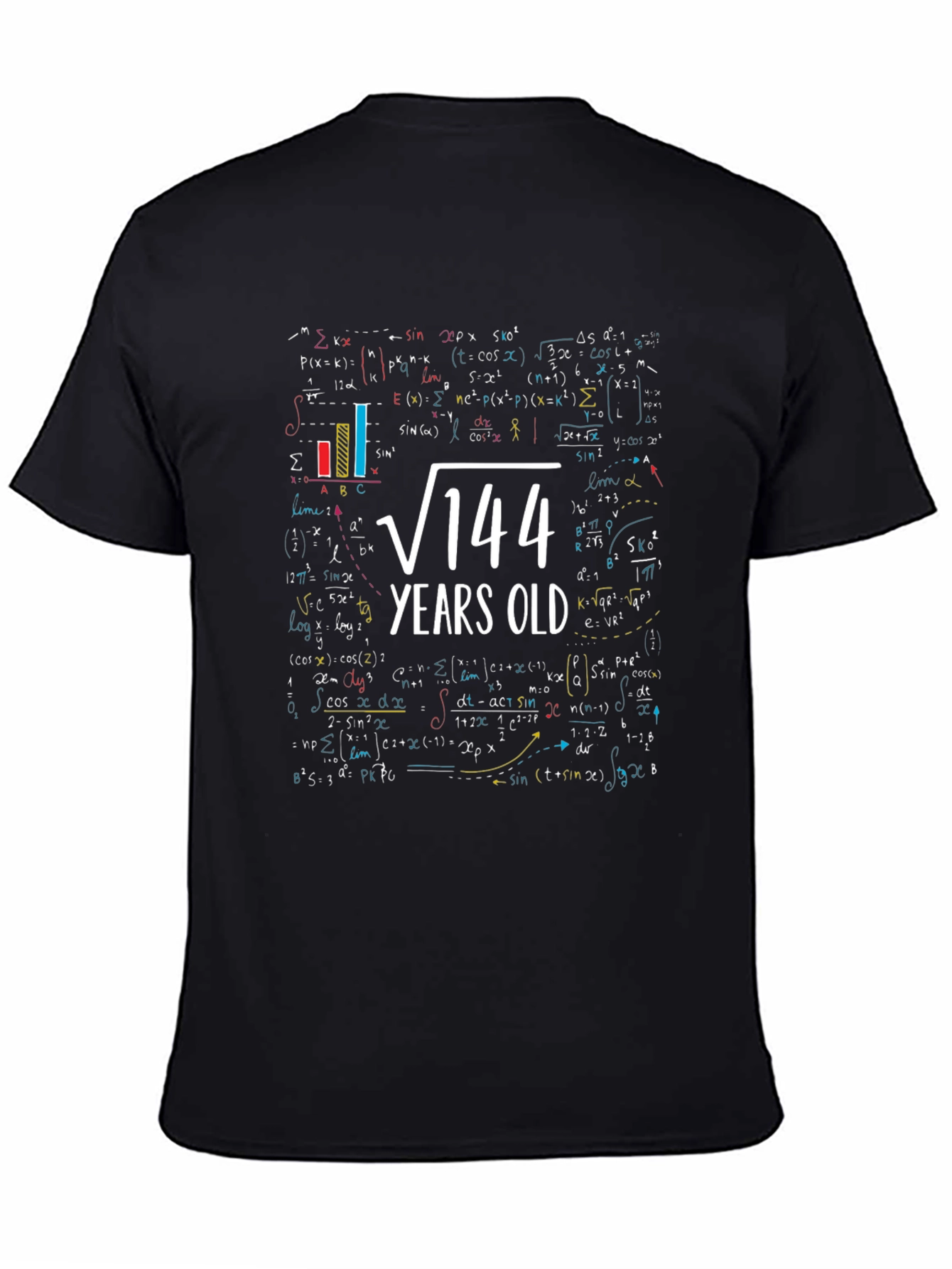 Math Equation Birthday T-Shirt - Root 144 Years Old