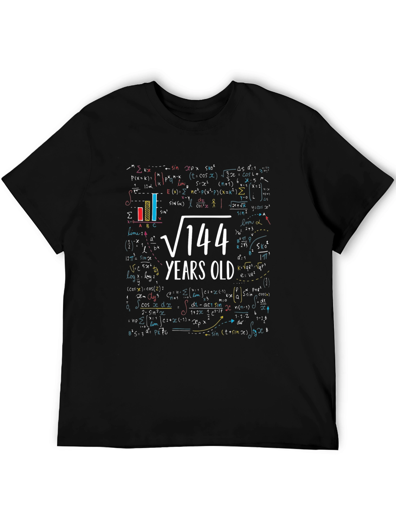 Math Equation Birthday T-Shirt - Root 144 Years Old