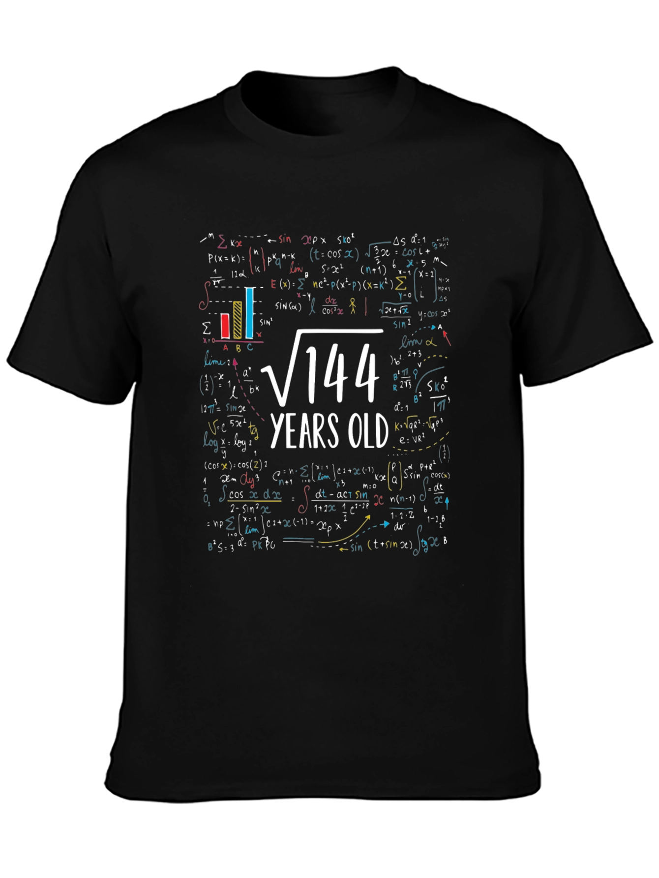Math Equation Birthday T-Shirt - Root 144 Years Old
