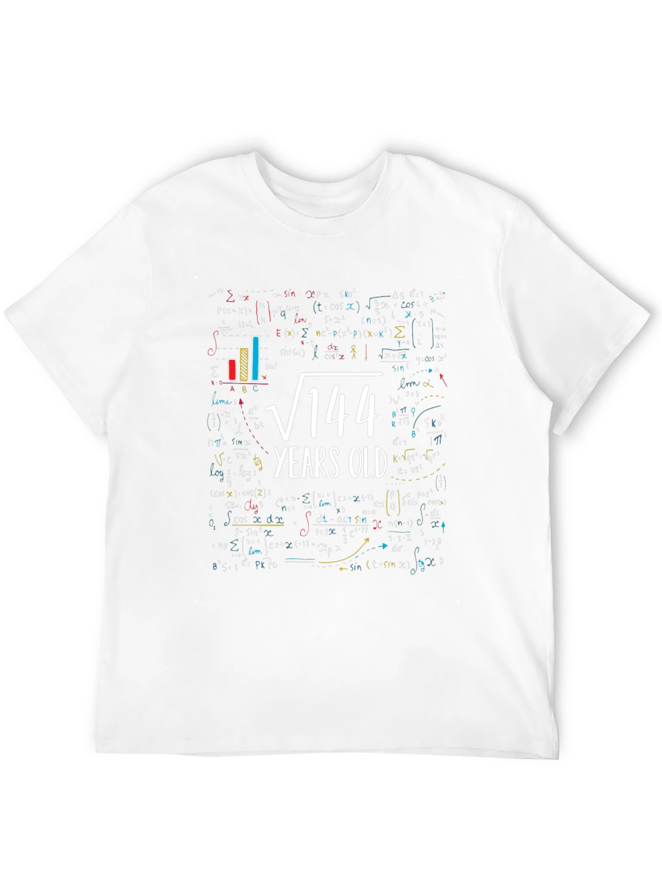 Math Equation Birthday T-Shirt - Root 144 Years Old