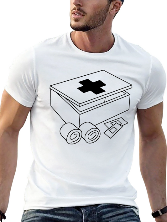 First Aid Kit Graphic Tee - Black Cotton Comfort
