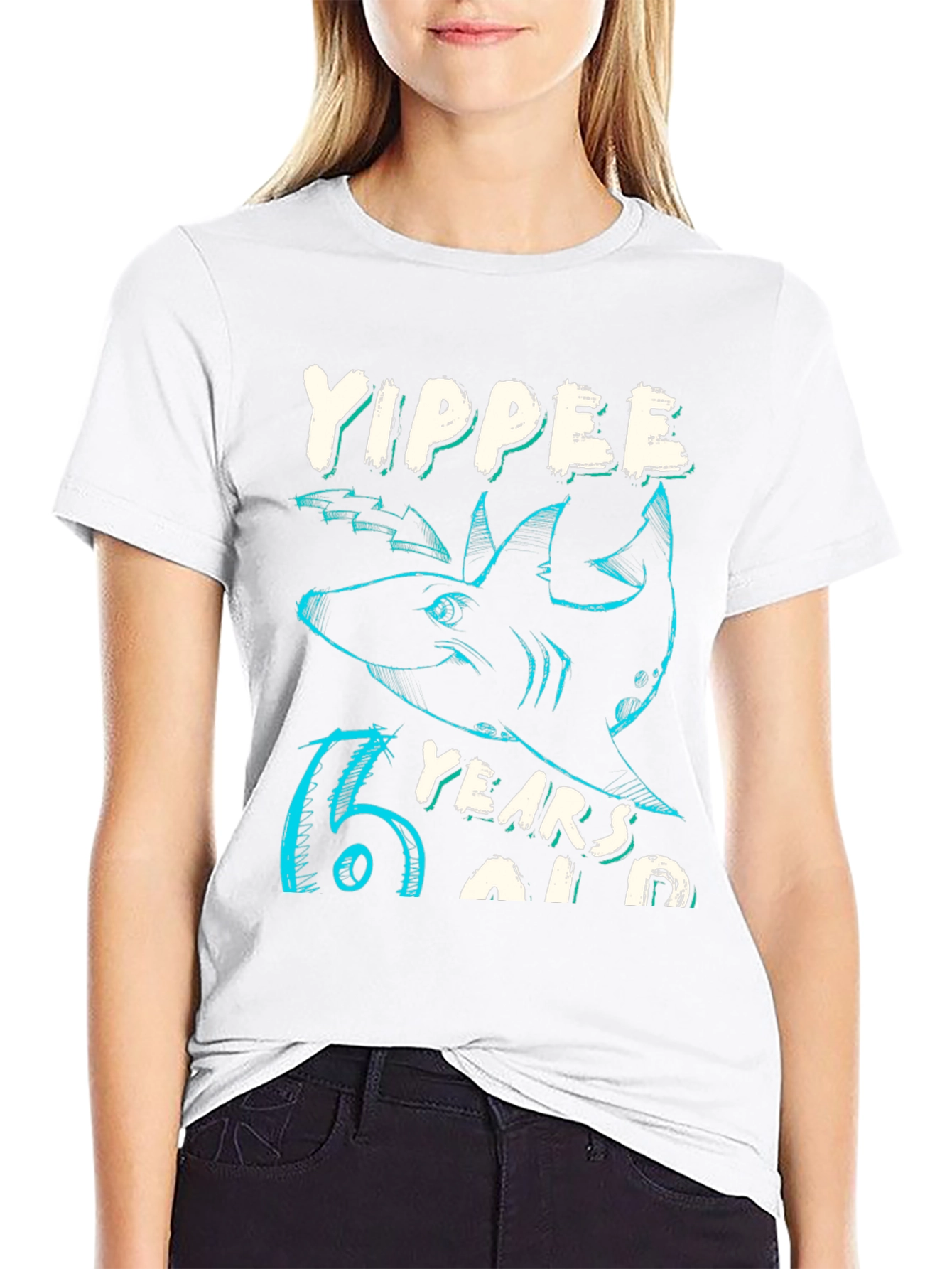 Yippee 15 Years Old Shark Graphic T-Shirt