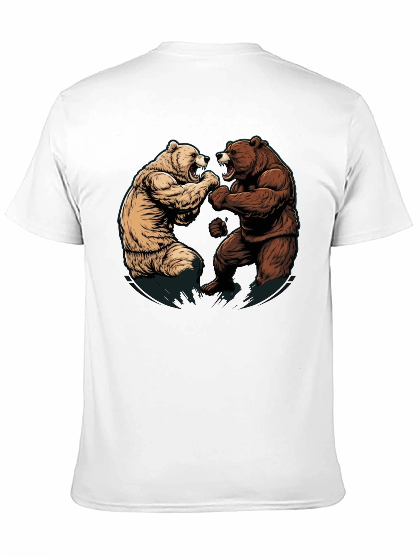 Fighting Bears Graphic Tee - Black