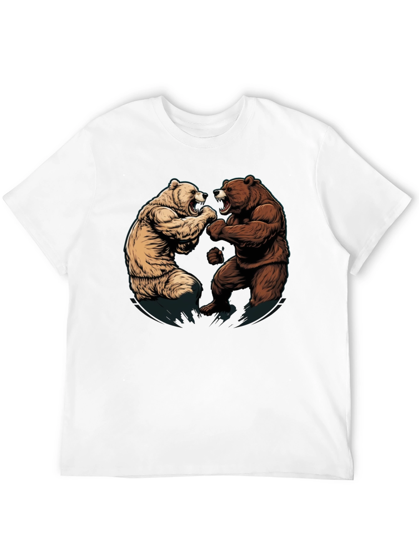Fighting Bears Graphic Tee - Black