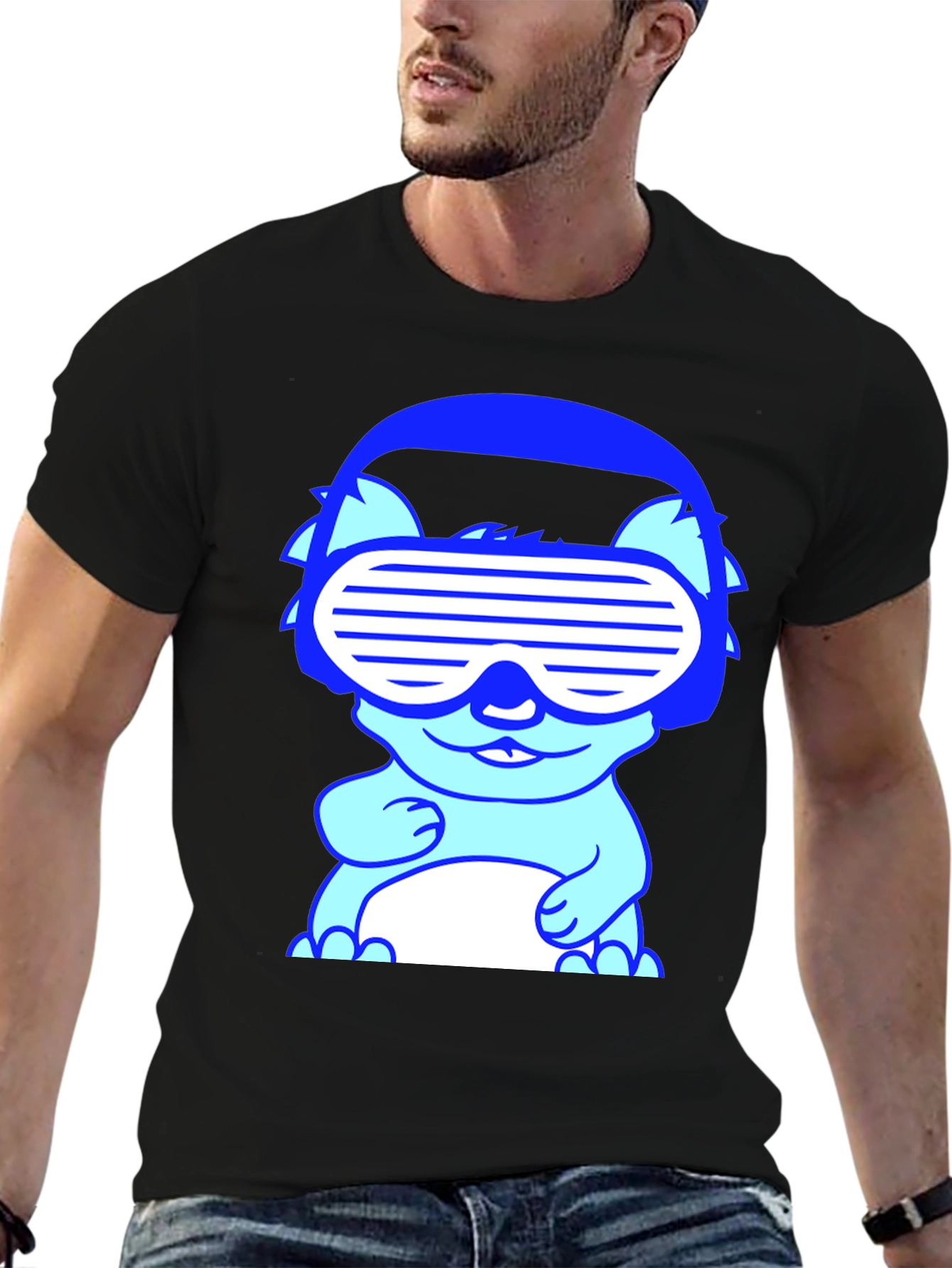 Cool Cat Graphic Tee - Novelty T-Shirt