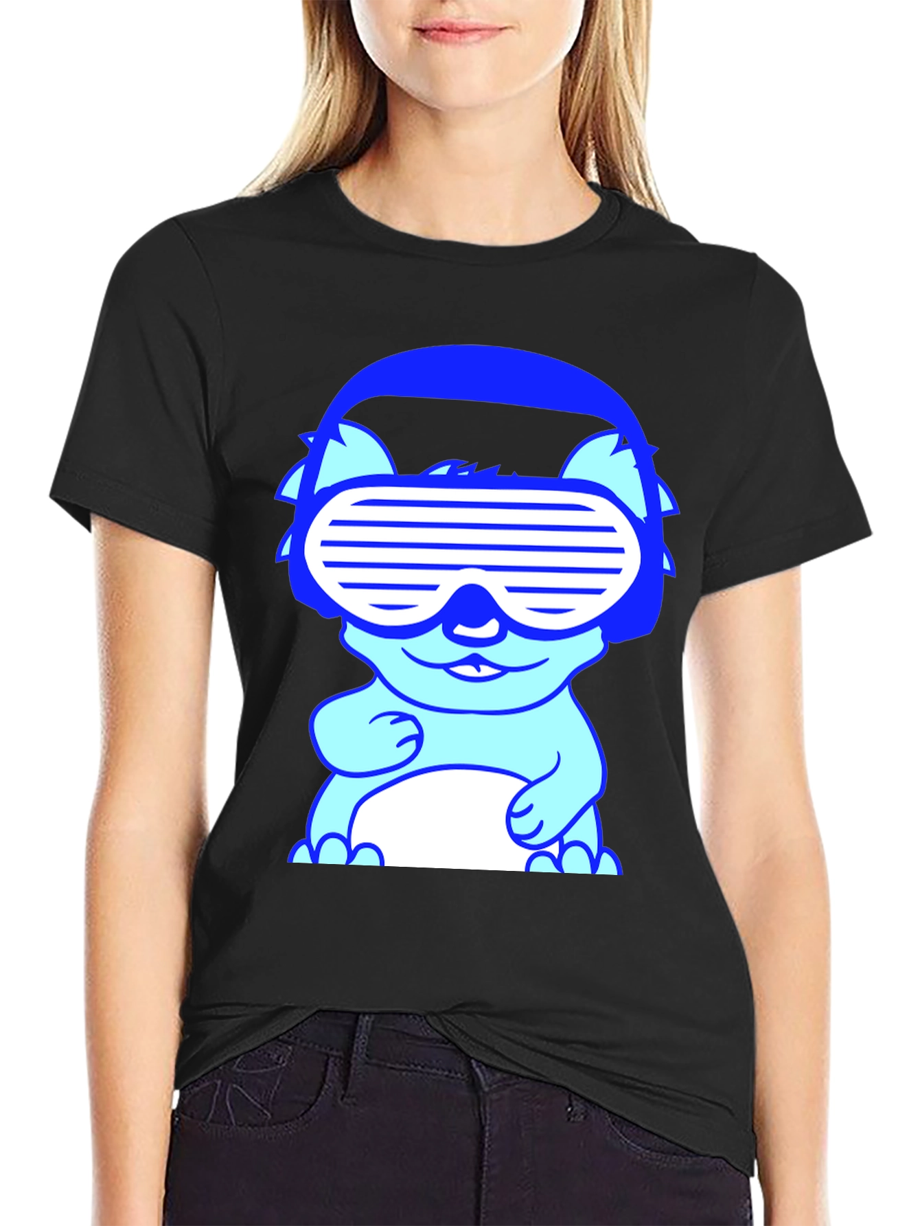 Cool Cat Graphic Tee - Novelty T-Shirt