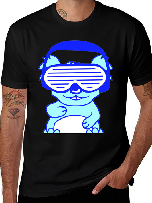 Cool Cat Graphic Tee - Novelty T-Shirt