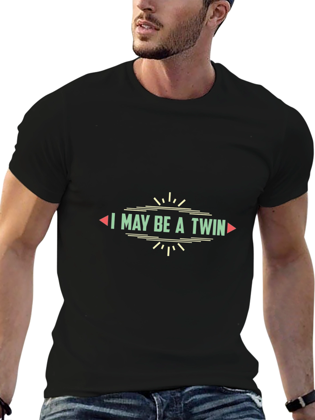 I May Be A Twin T-Shirt - Black
