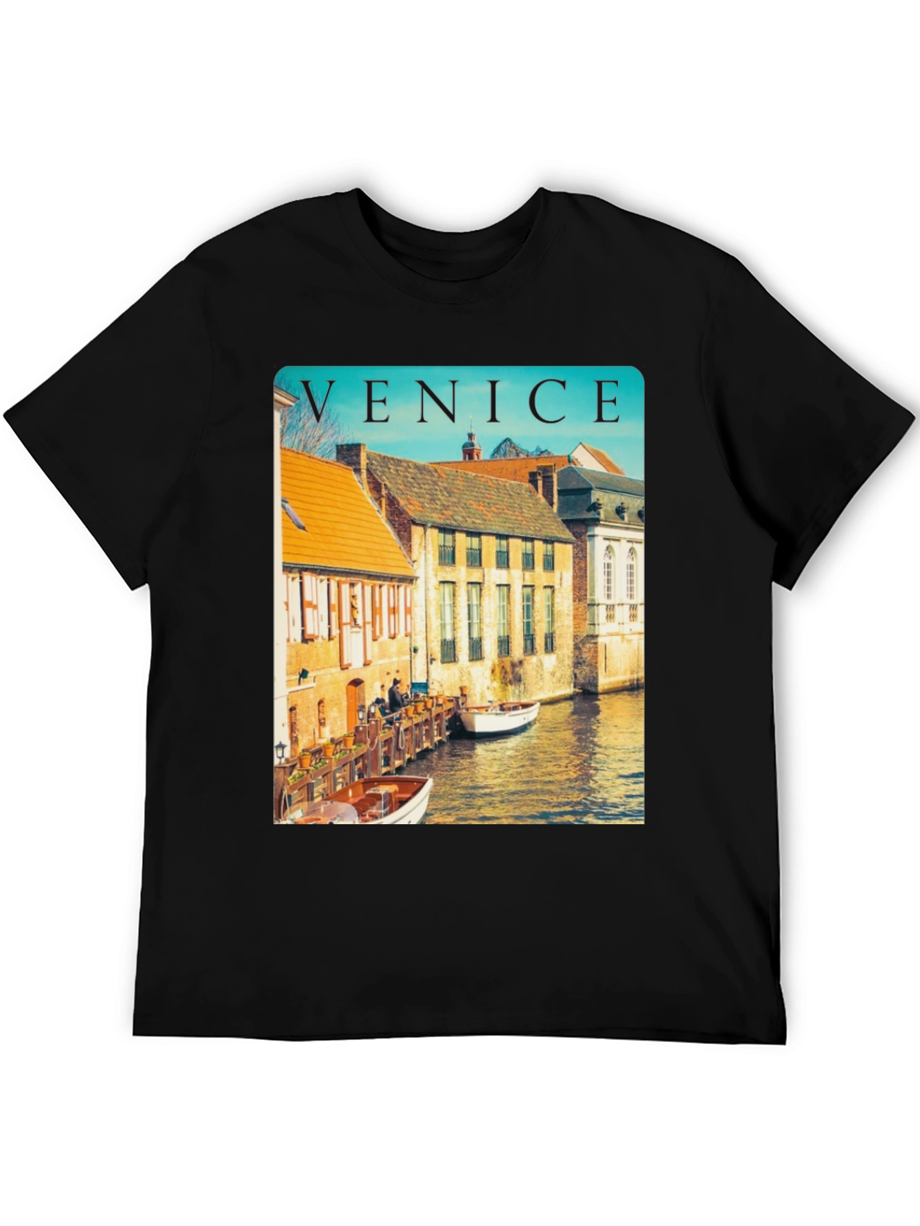 Venice Cityscape Graphic Tee - Classic Travel Shirt
