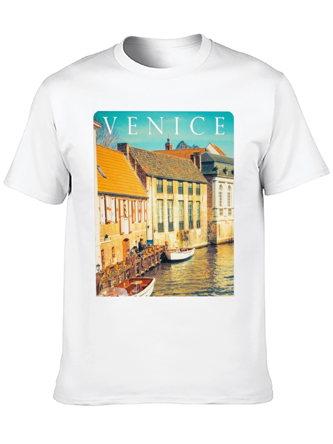 Venice Cityscape Graphic Tee - Classic Travel Shirt