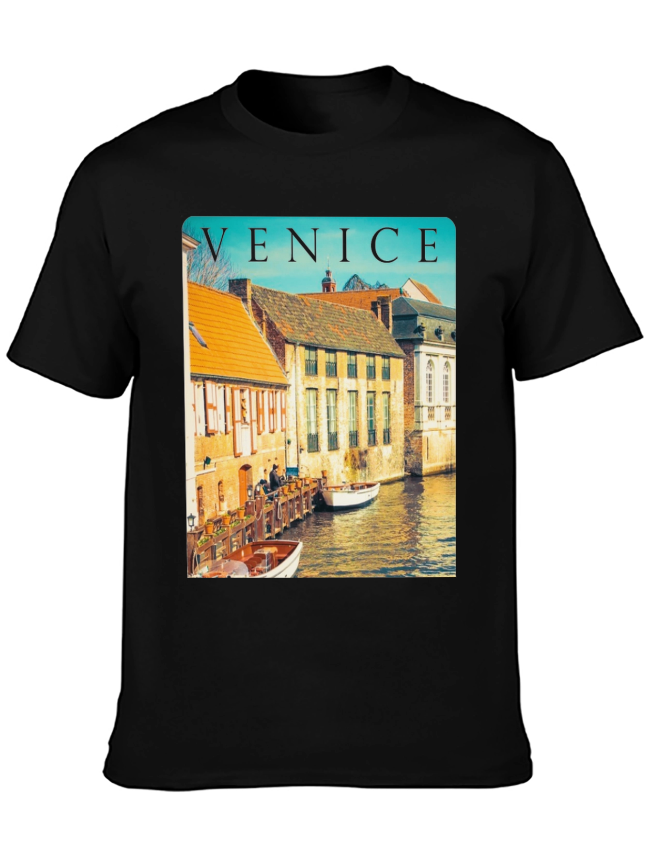 Venice Cityscape Graphic Tee - Classic Travel Shirt