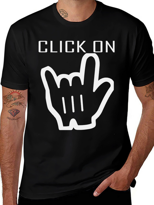 Click On Graphic Tee - Rock On Gesture
