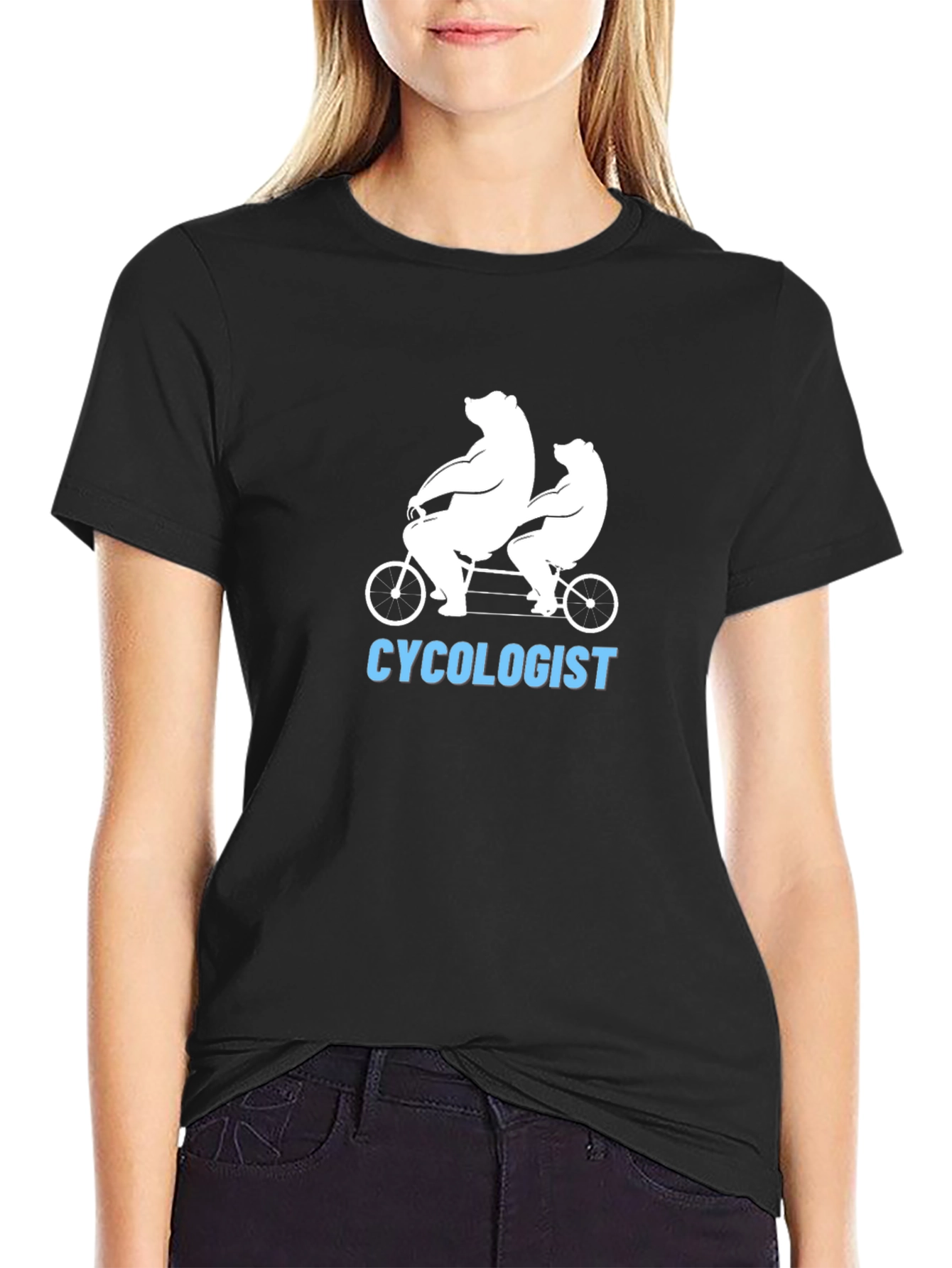 Cycolologist T-Shirt - Bear Tandem Bike Tee