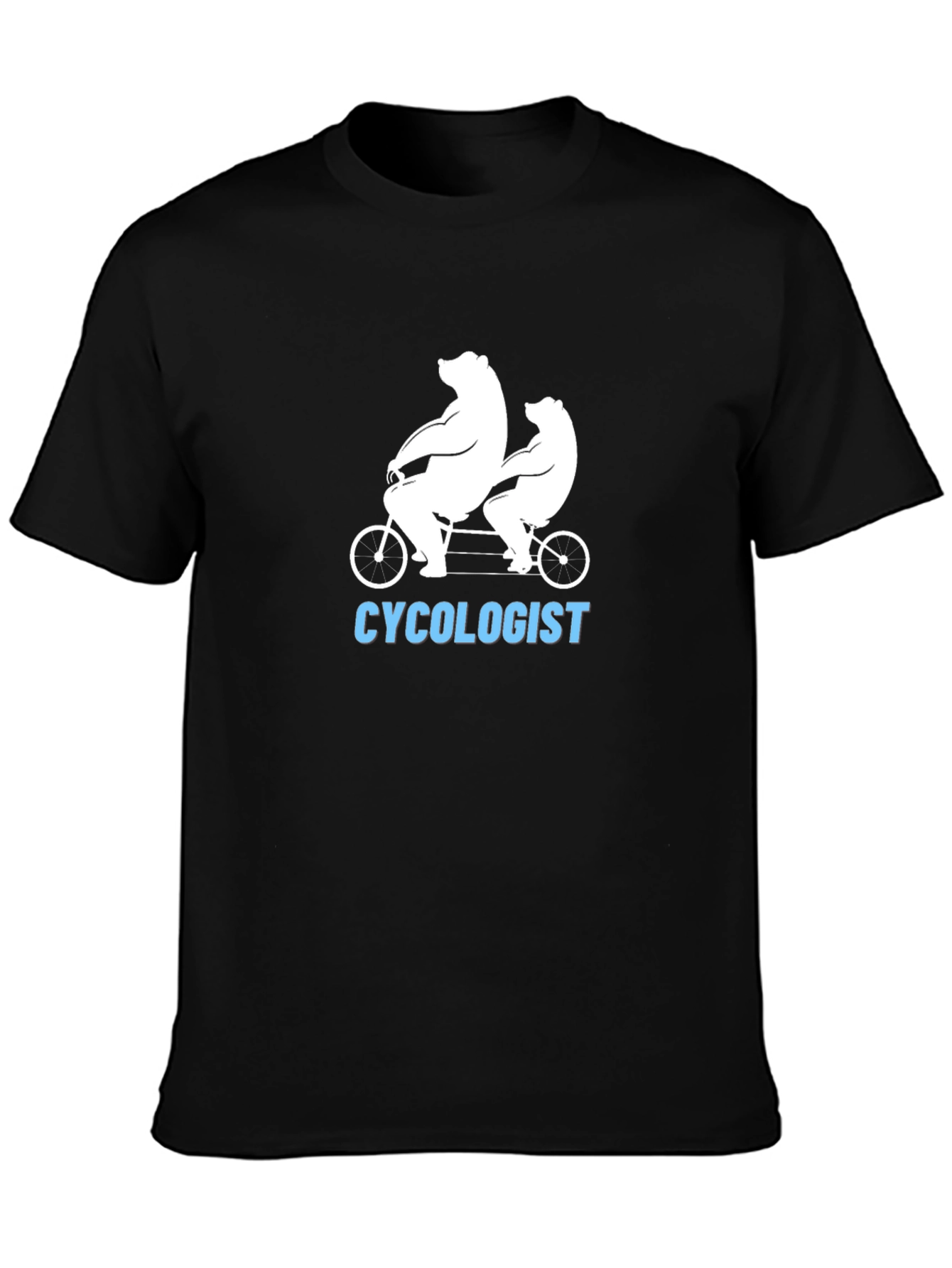 Cycolologist T-Shirt - Bear Tandem Bike Tee