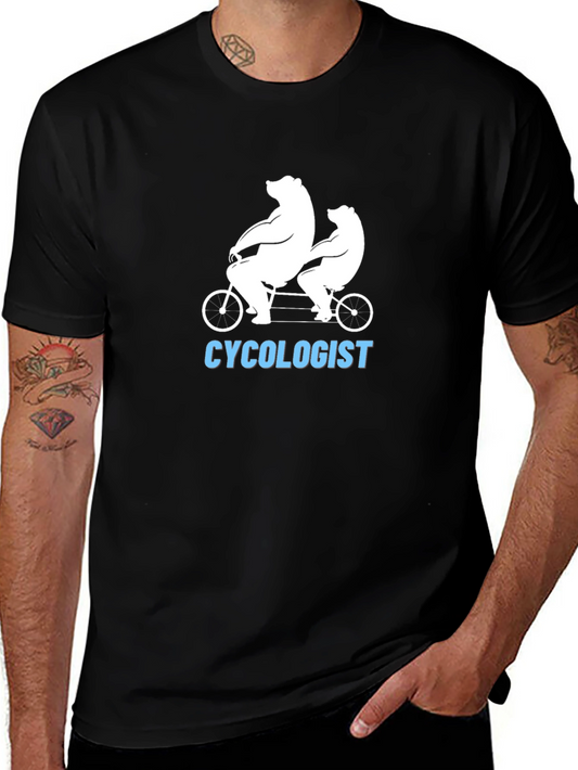 Cycolologist T-Shirt - Bear Tandem Bike Tee