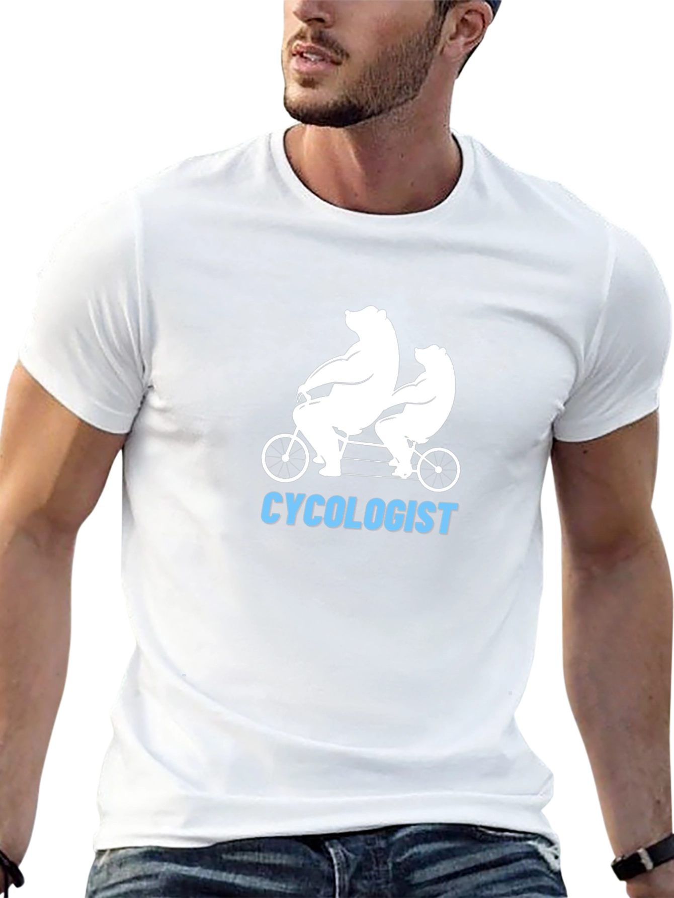 Cycolologist T-Shirt - Bear Tandem Bike Tee
