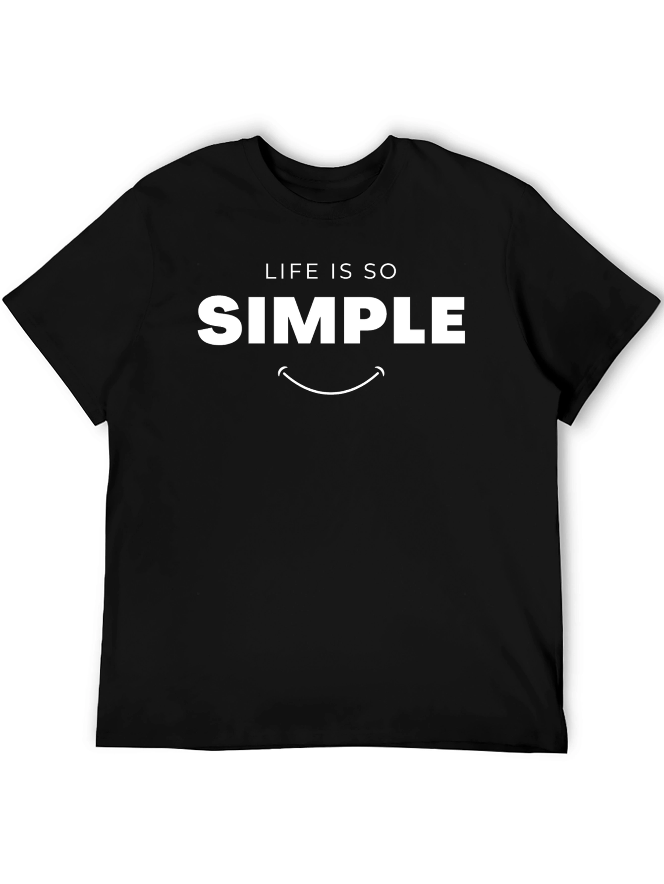 Life Is So Simple Graphic Tee - Black T-Shirt