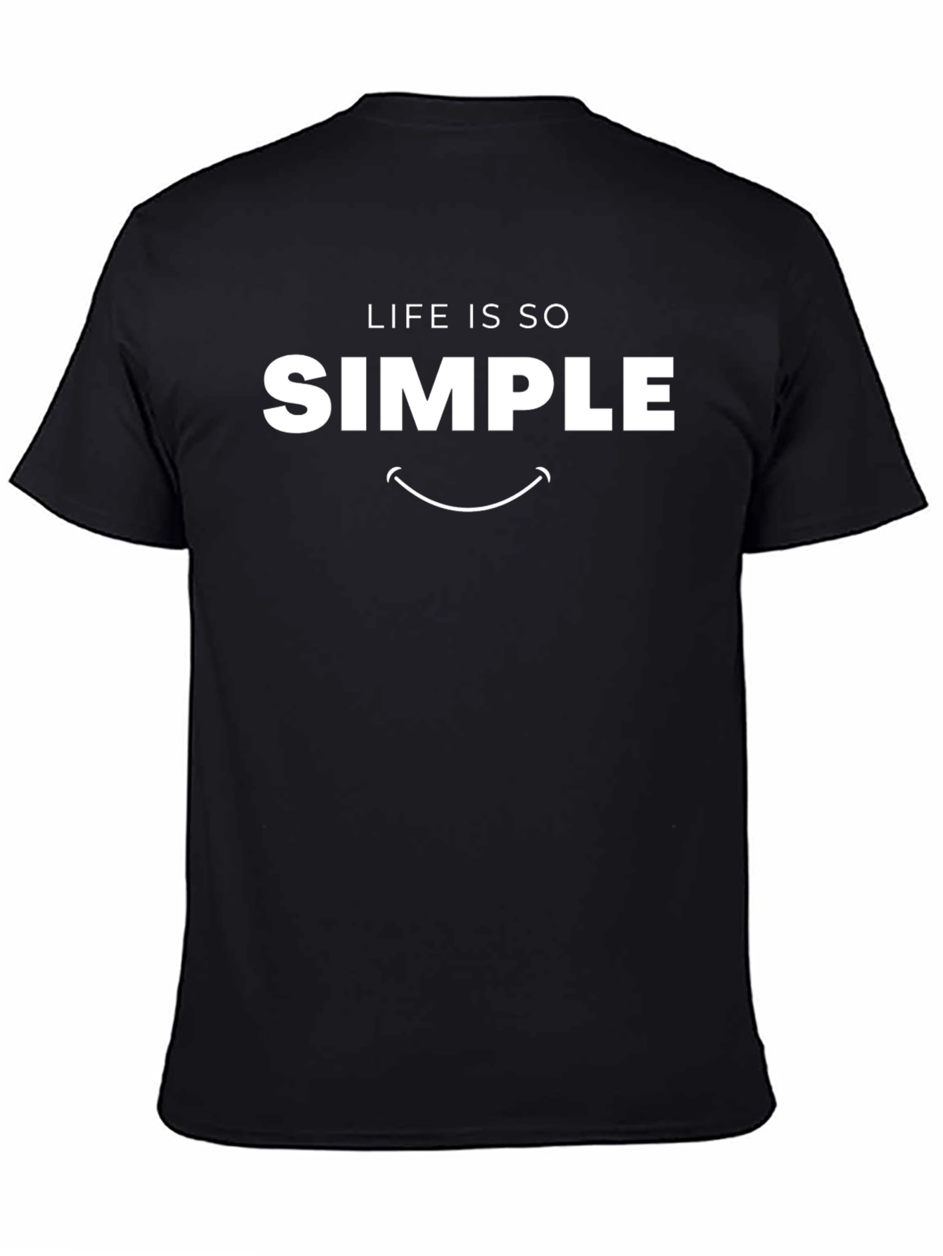 Life Is So Simple Graphic Tee - Black T-Shirt