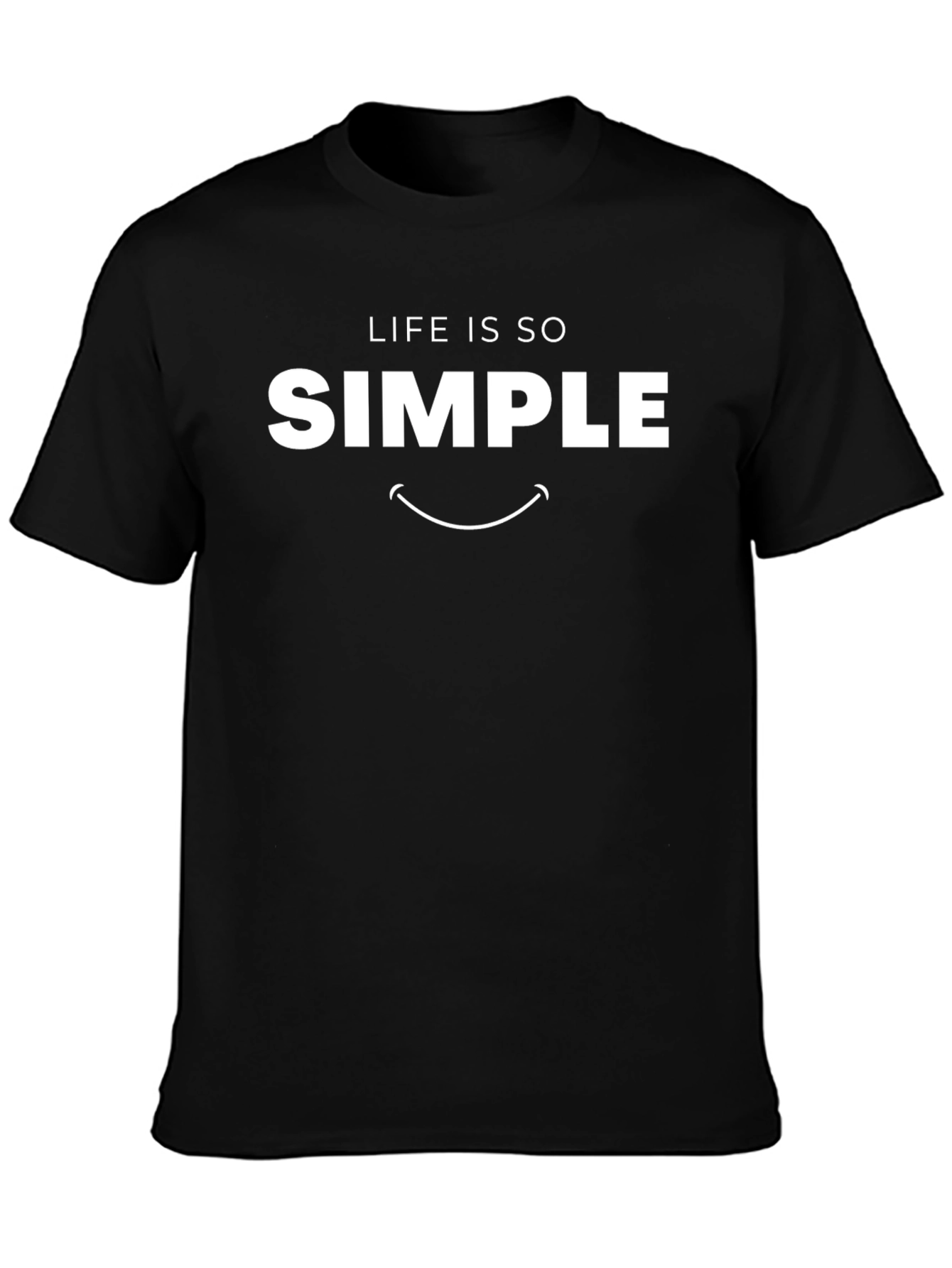 Life Is So Simple Graphic Tee - Black T-Shirt