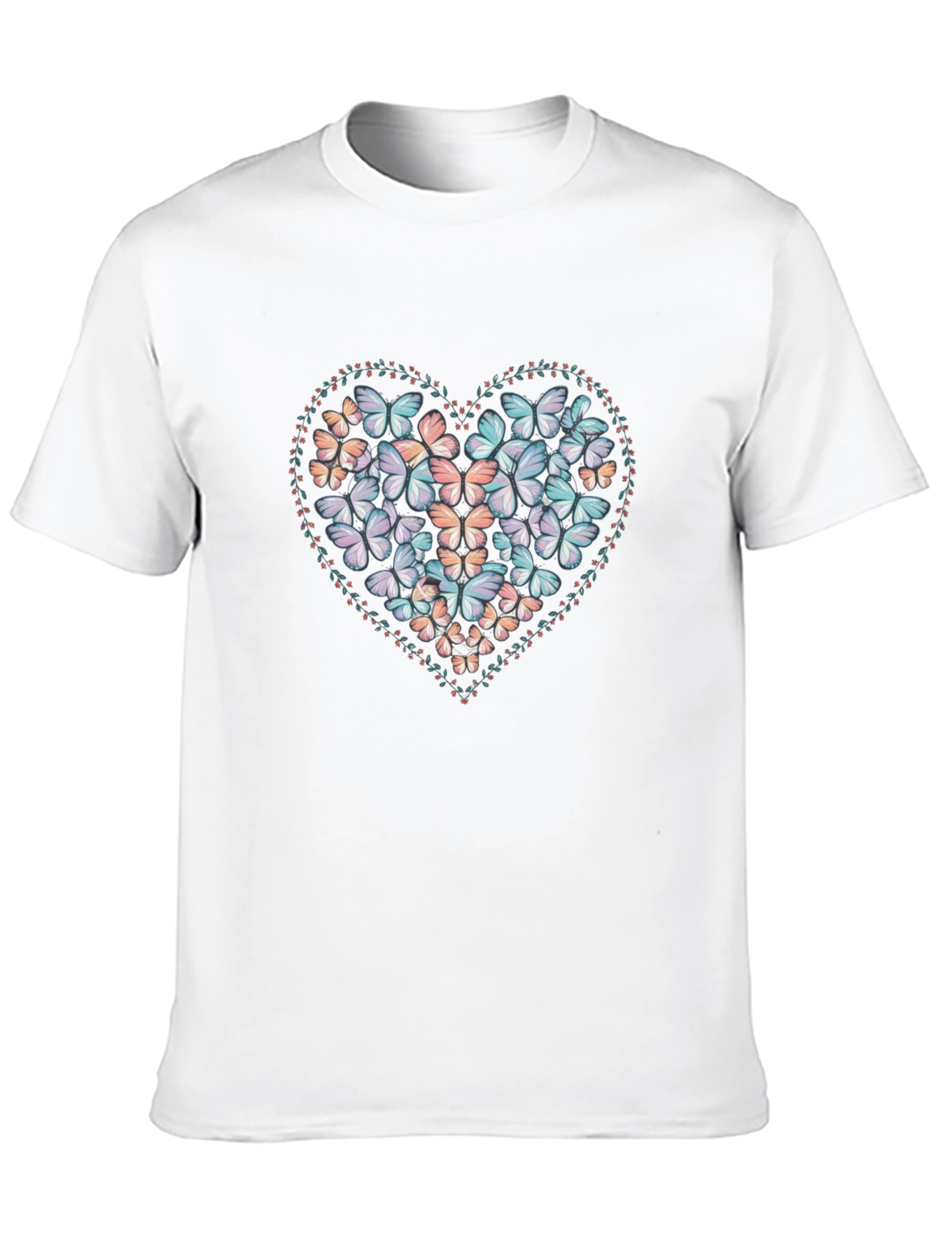 Butterfly Heart Graphic Tee - Black