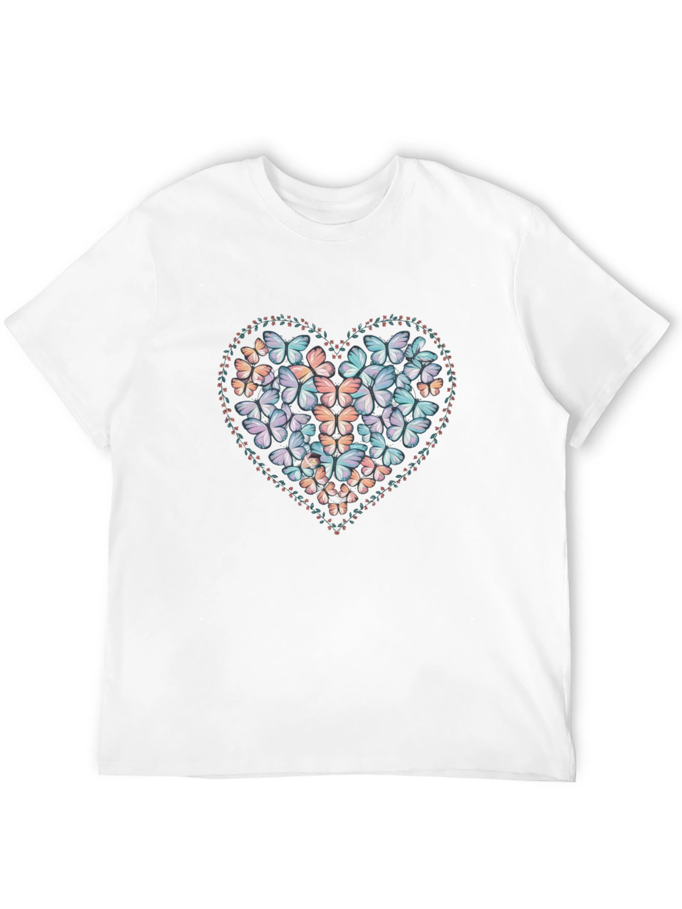 Butterfly Heart Graphic Tee - Black