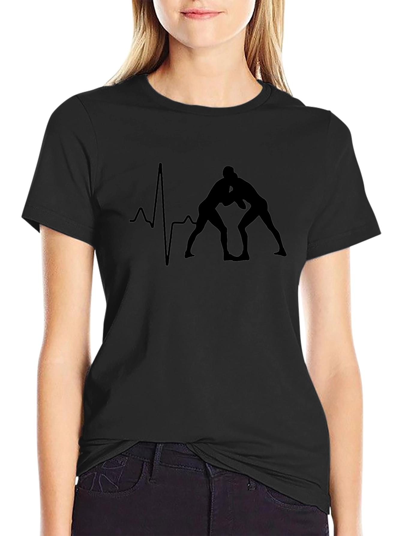 Wrestling Heartbeat T-Shirt - Wrestler Tee