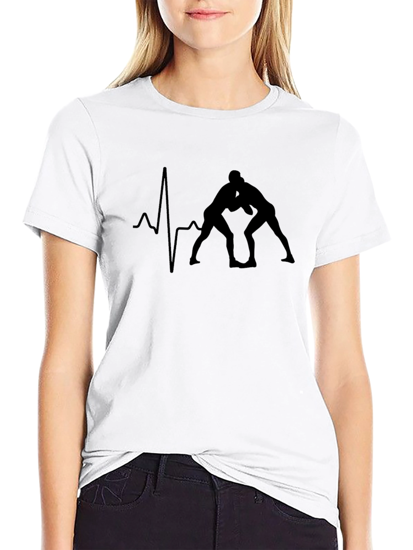 Wrestling Heartbeat T-Shirt - Wrestler Tee