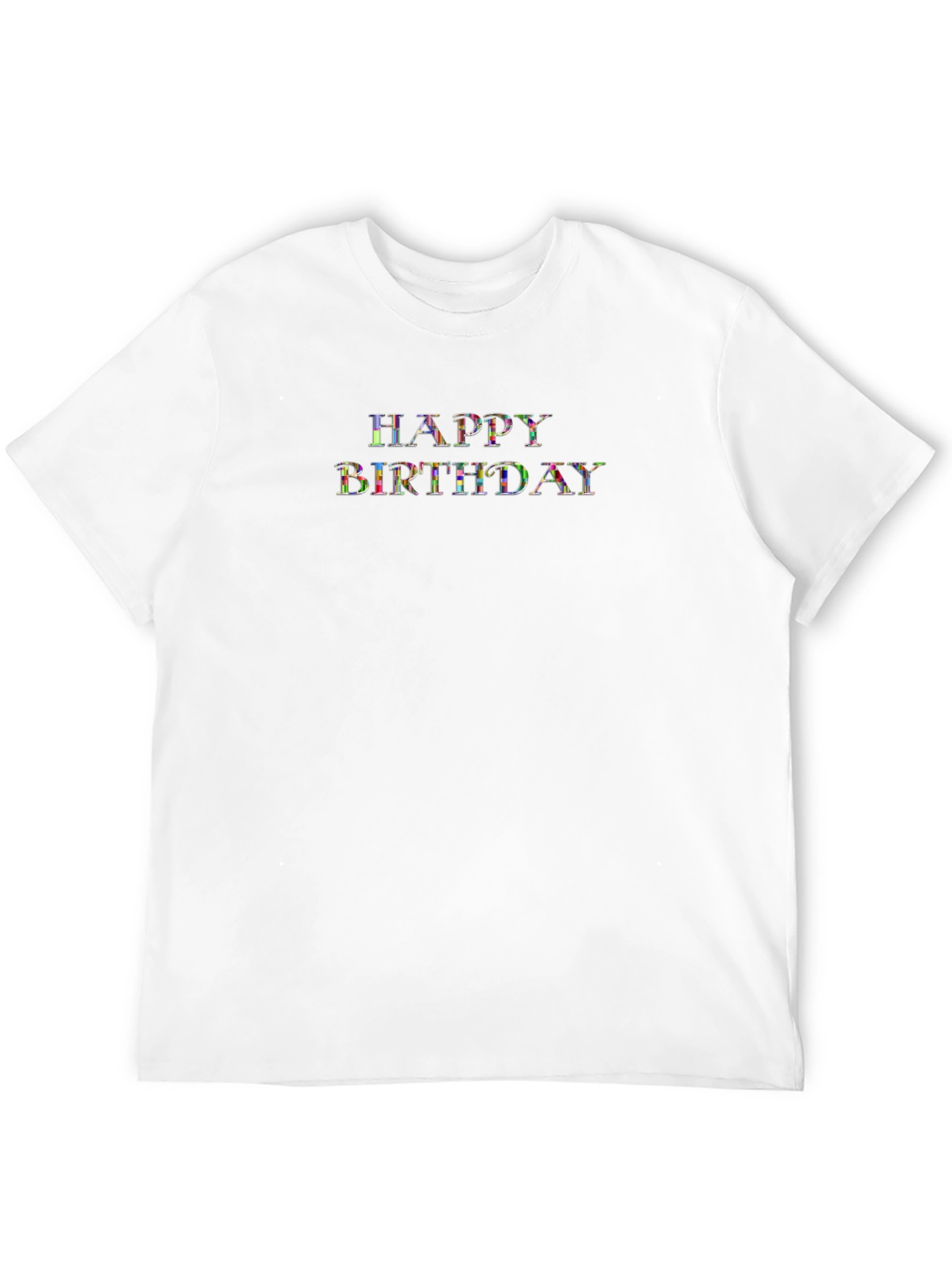 Happy Birthday Graphic Black T-Shirt