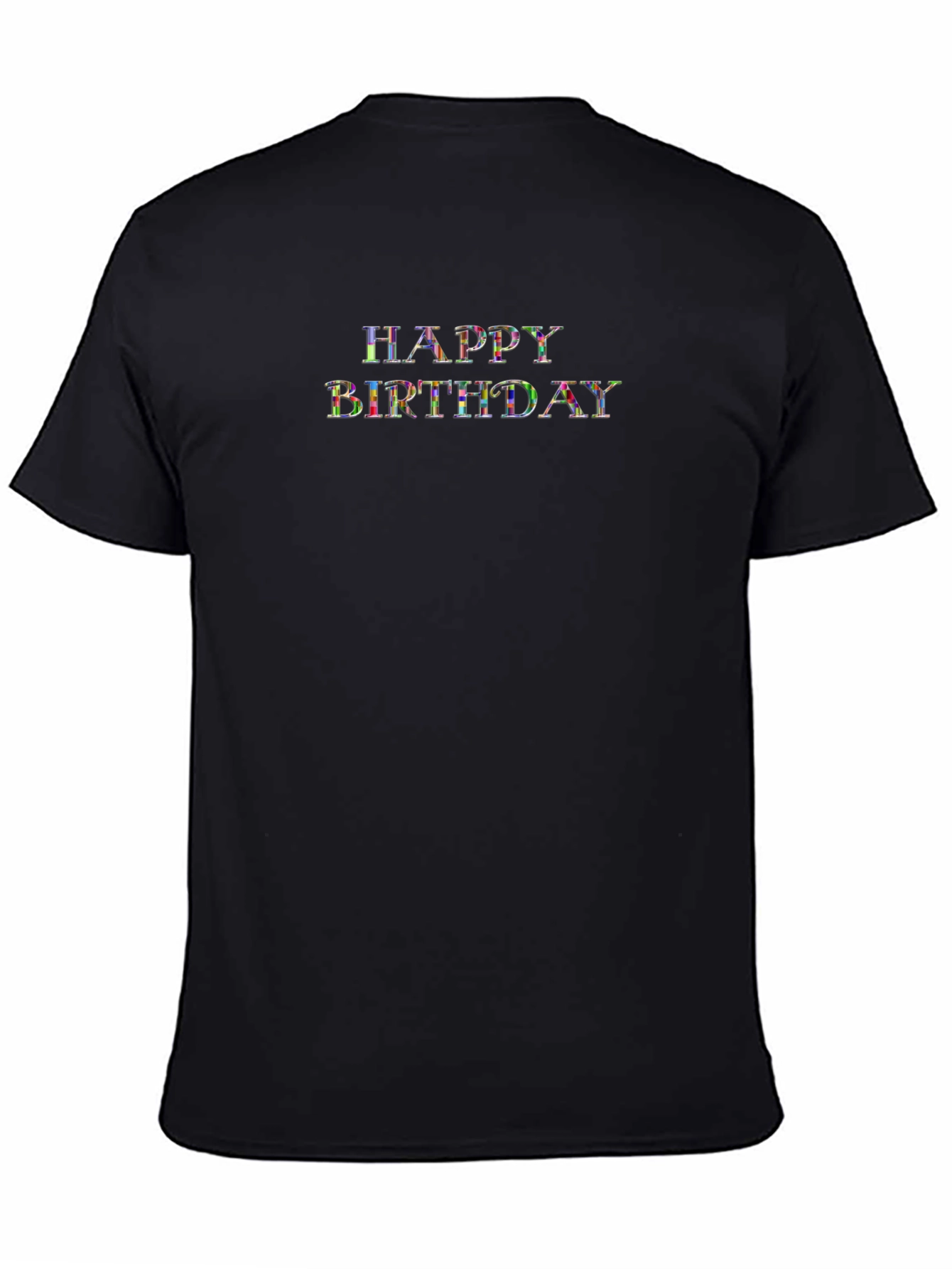 Happy Birthday Graphic Black T-Shirt