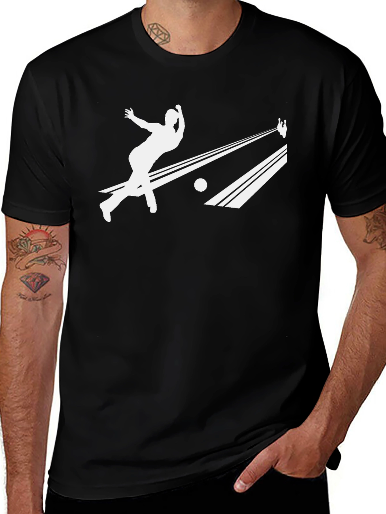 Bowling Strike Graphic Tee - Classic Style