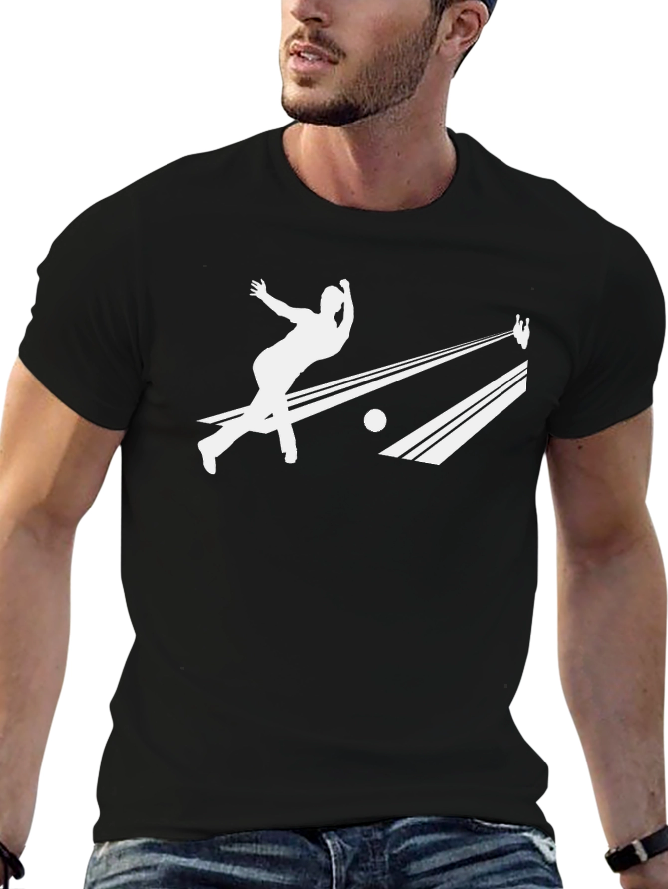 Bowling Strike Graphic Tee - Classic Style