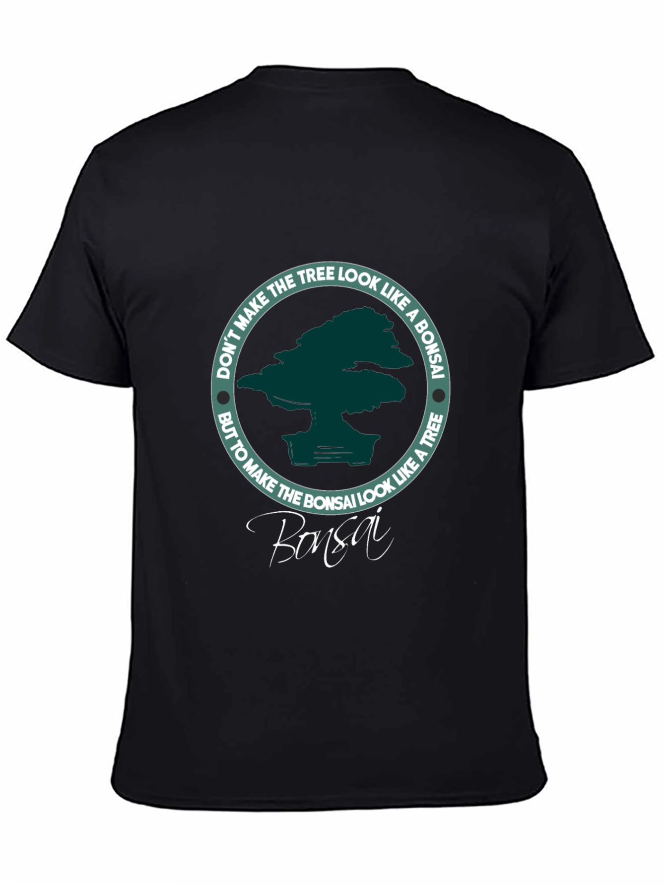 Bonsai Tree Graphic Tee - Mens Black T-Shirt