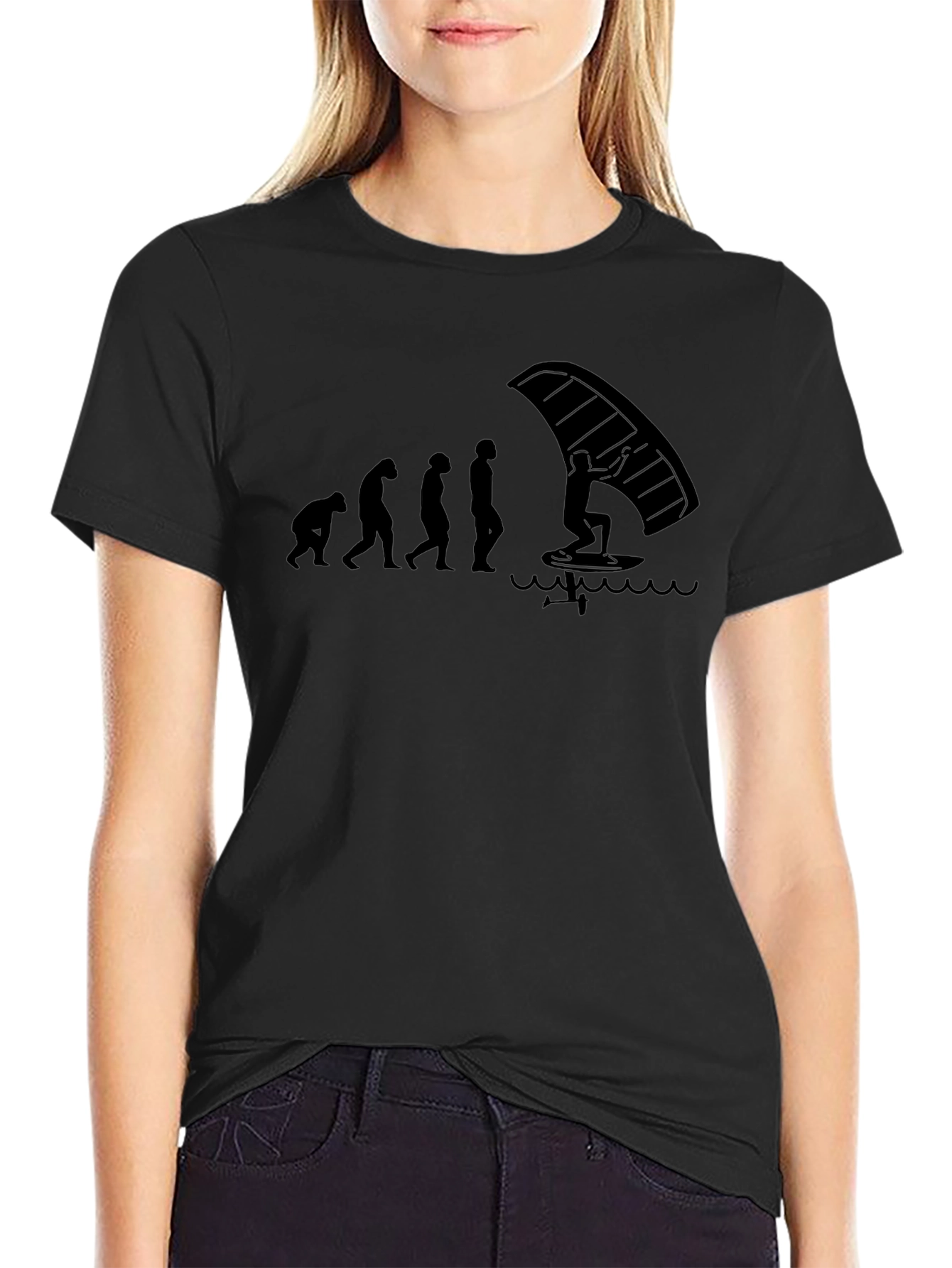 Evolution of Wing Foiling Black T-Shirt