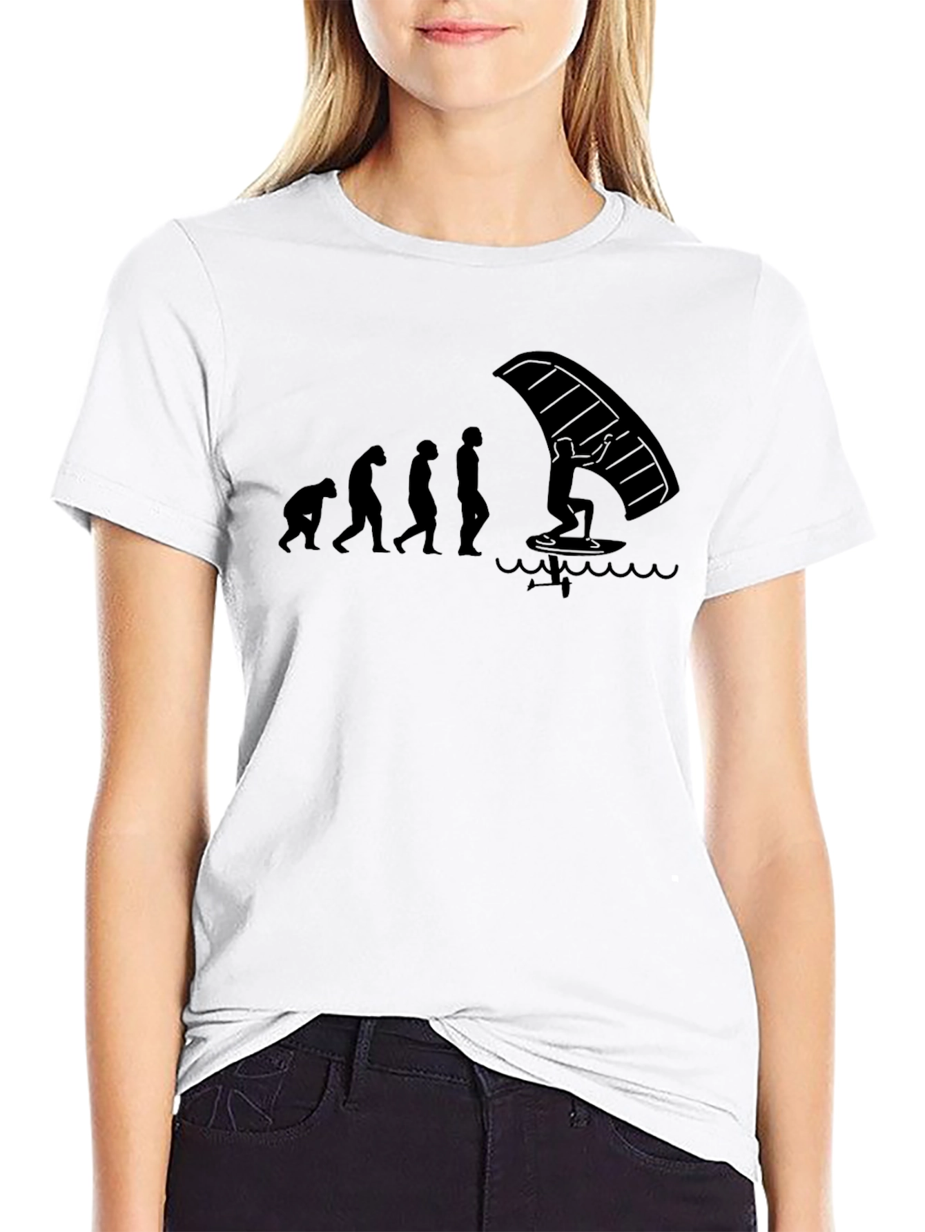 Evolution of Wing Foiling Black T-Shirt