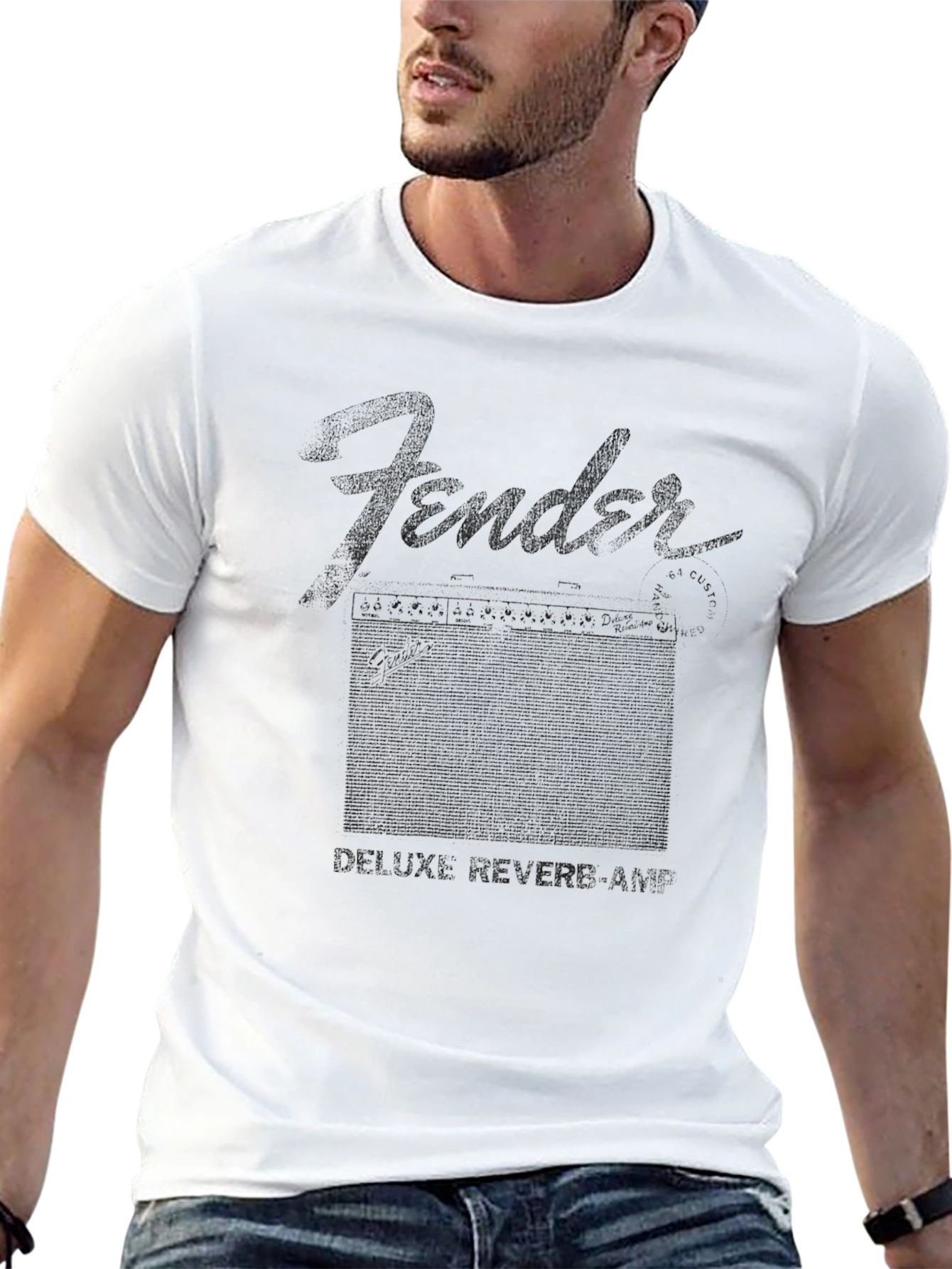 Fender Deluxe Reverb Amp Black T-Shirt