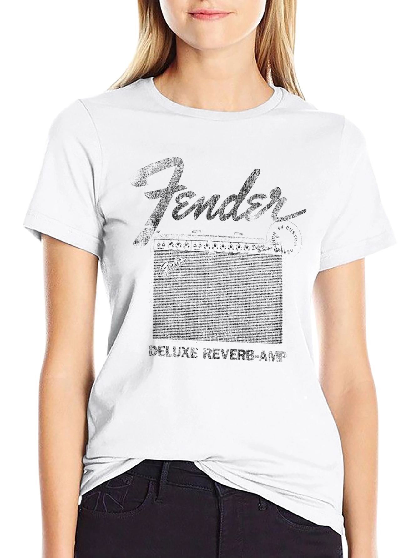 Fender Deluxe Reverb Amp Black T-Shirt