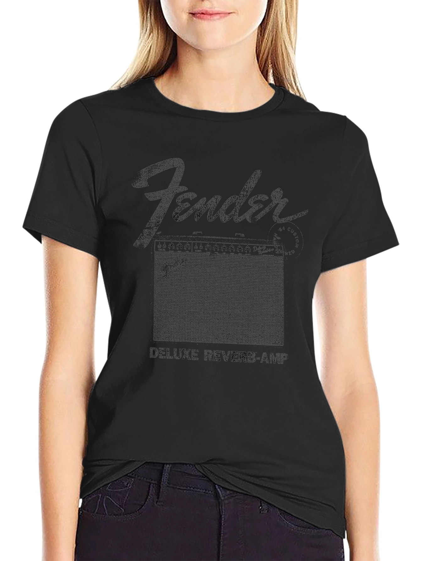 Fender Deluxe Reverb Amp Black T-Shirt