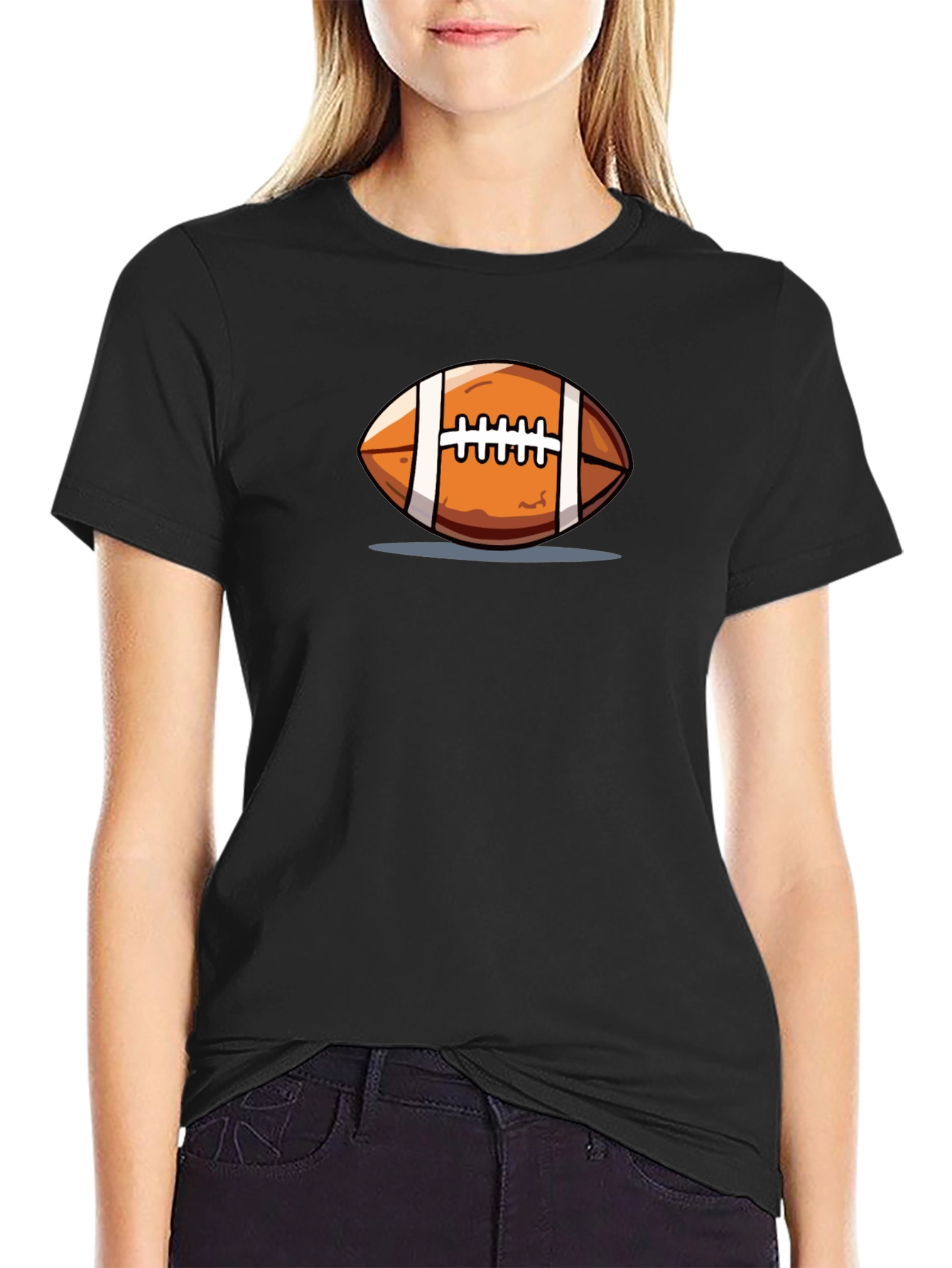 Football Graphic Black T-Shirt