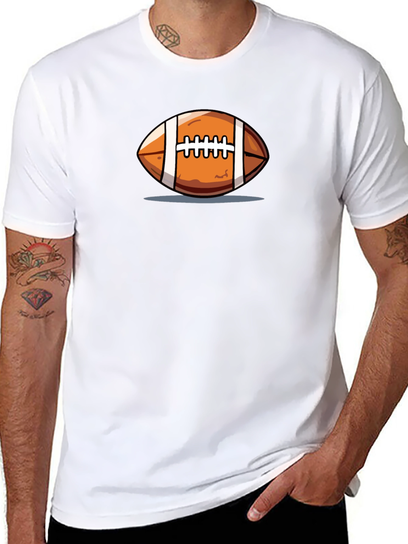 Football Graphic Black T-Shirt