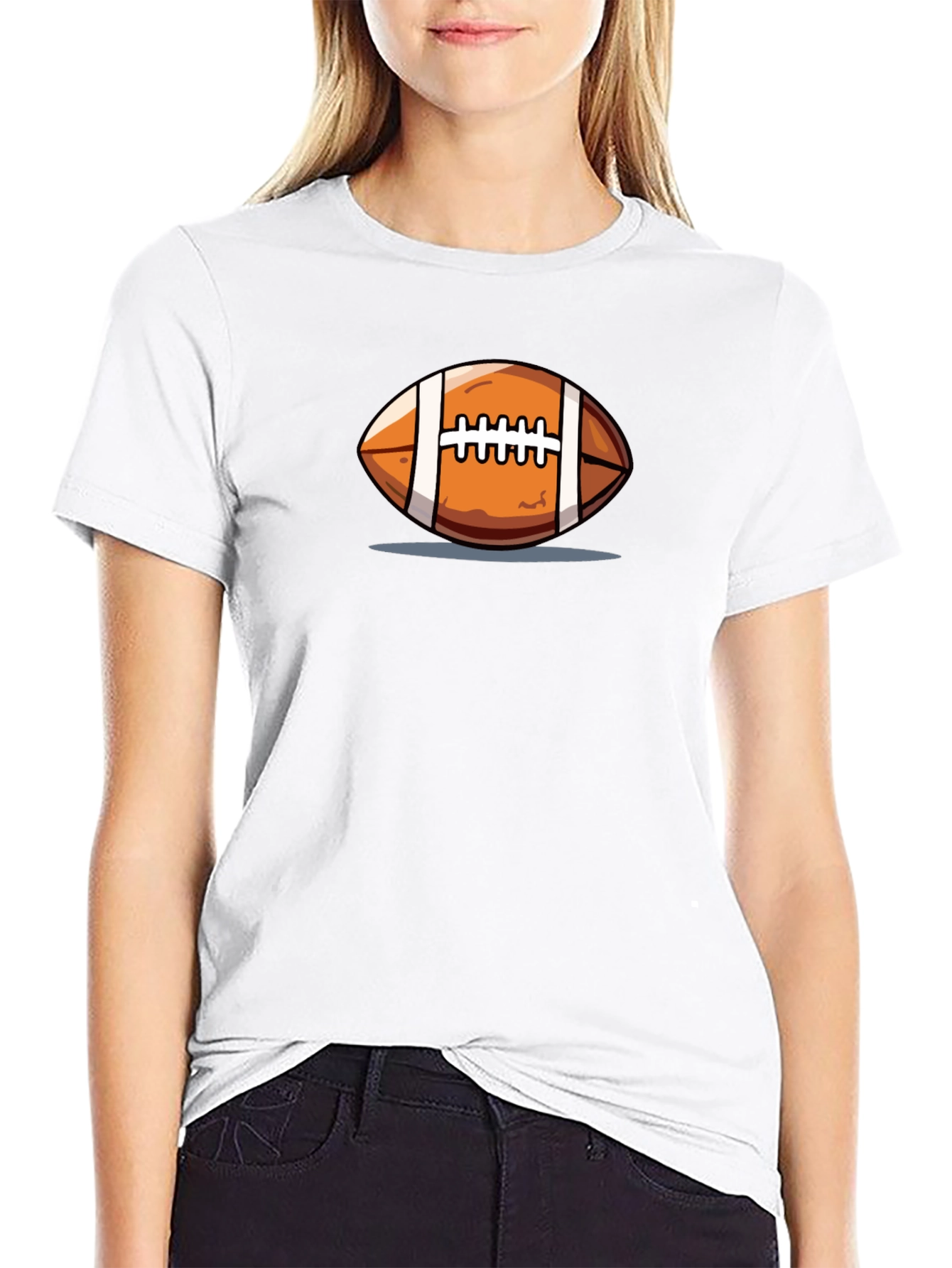 Football Graphic Black T-Shirt