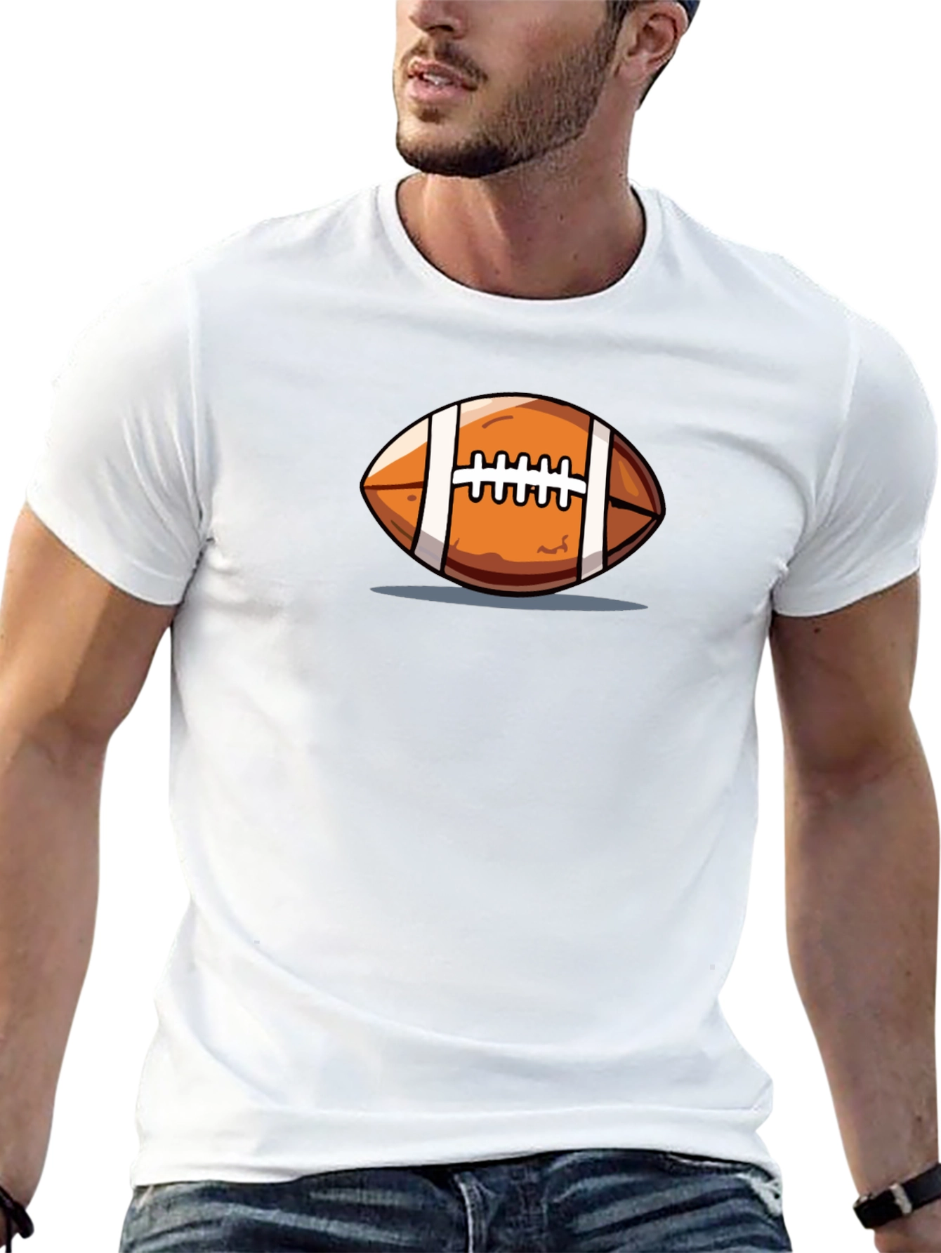 Football Graphic Black T-Shirt