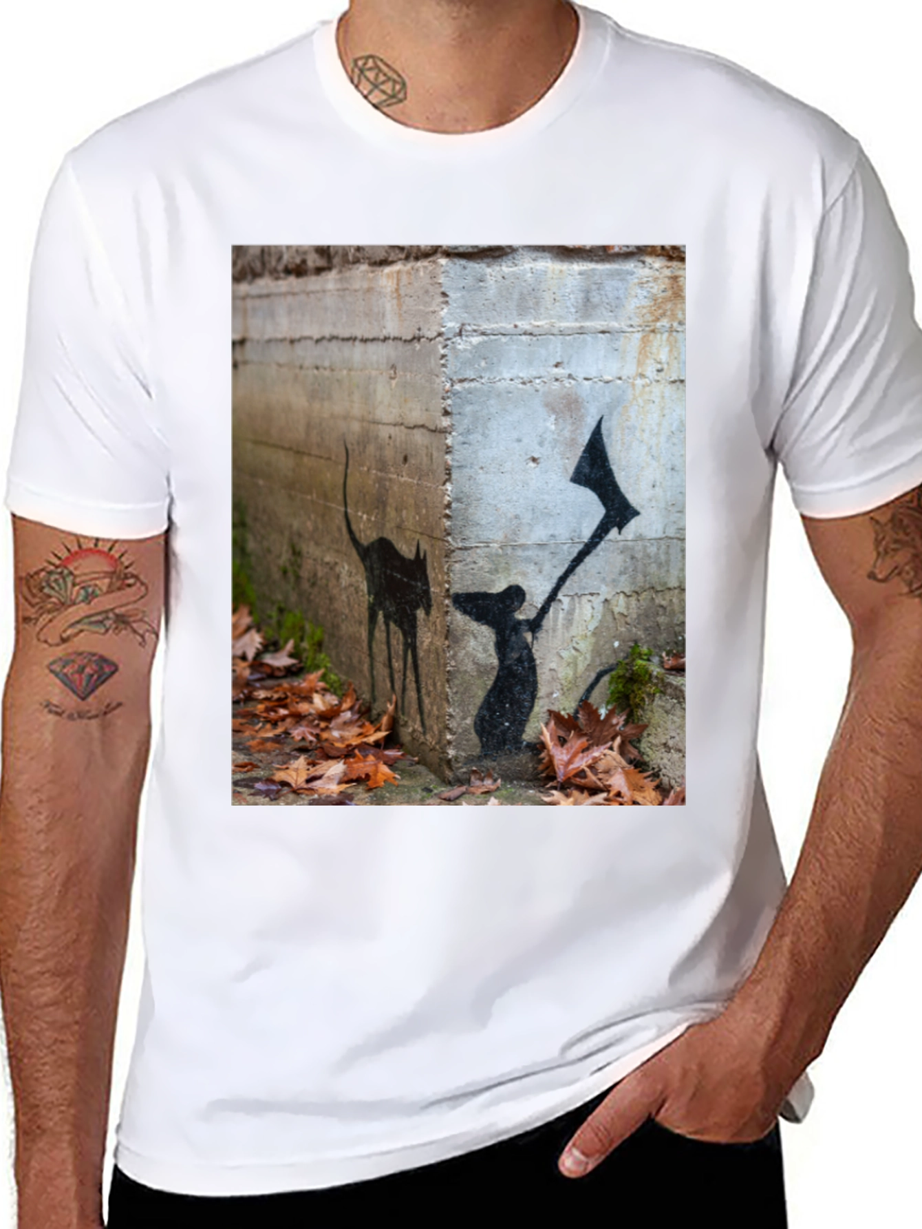 Banksy Rat T-Shirt - Urban Street Art Style