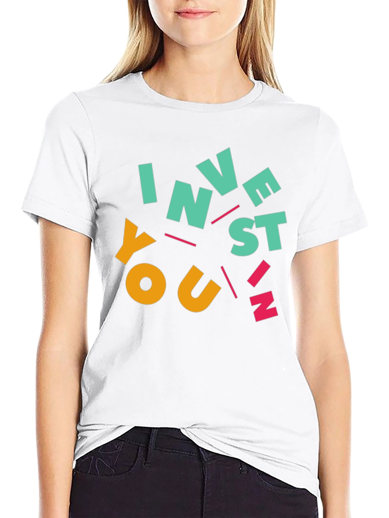 Invest In You Graphic Tee - Black Cotton T-Shirt